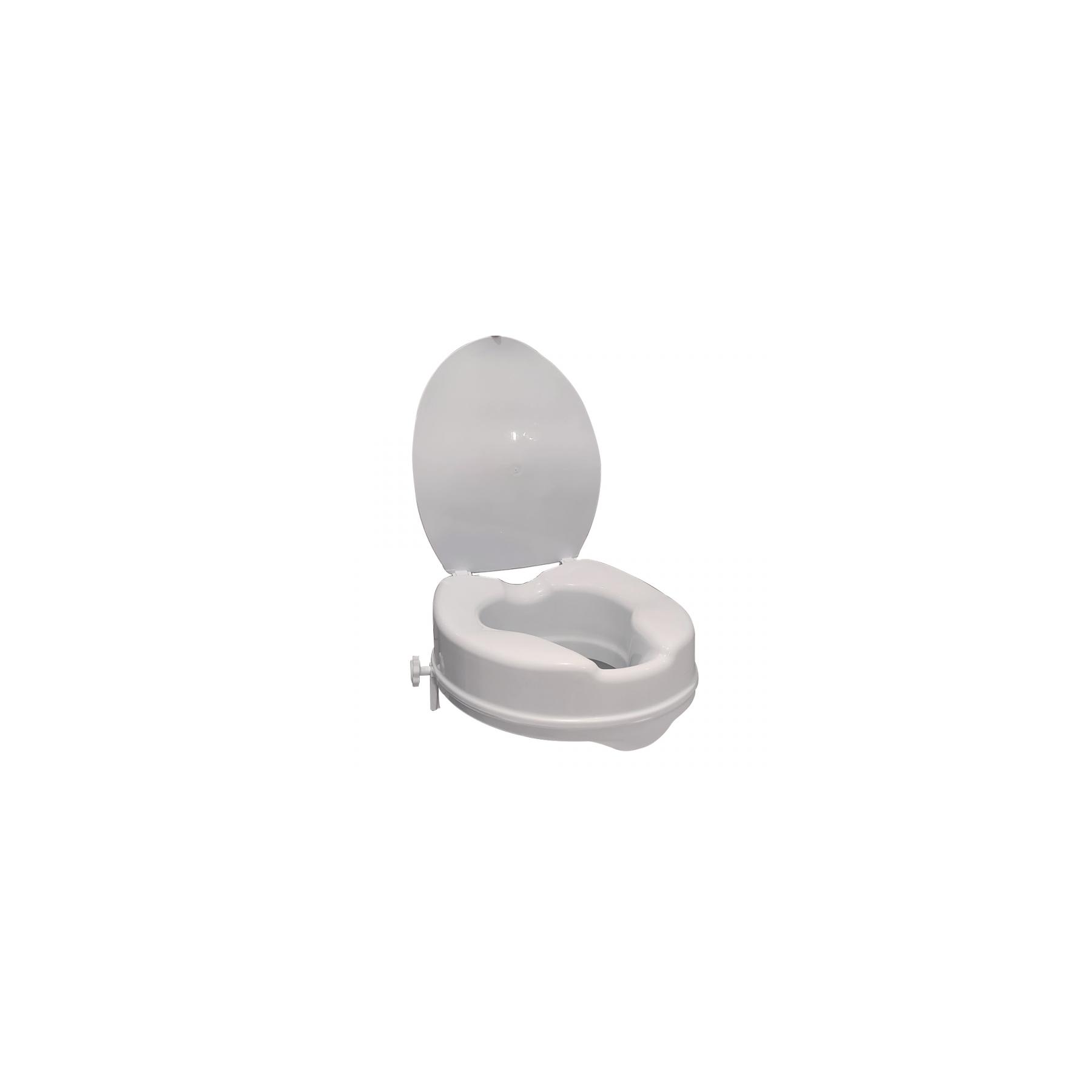 Réhausse PMR normes handicapé Gamme PRO PELLET avec abattant pour cuvette WC en polypro Blanc Hauteur 100 mm à poser