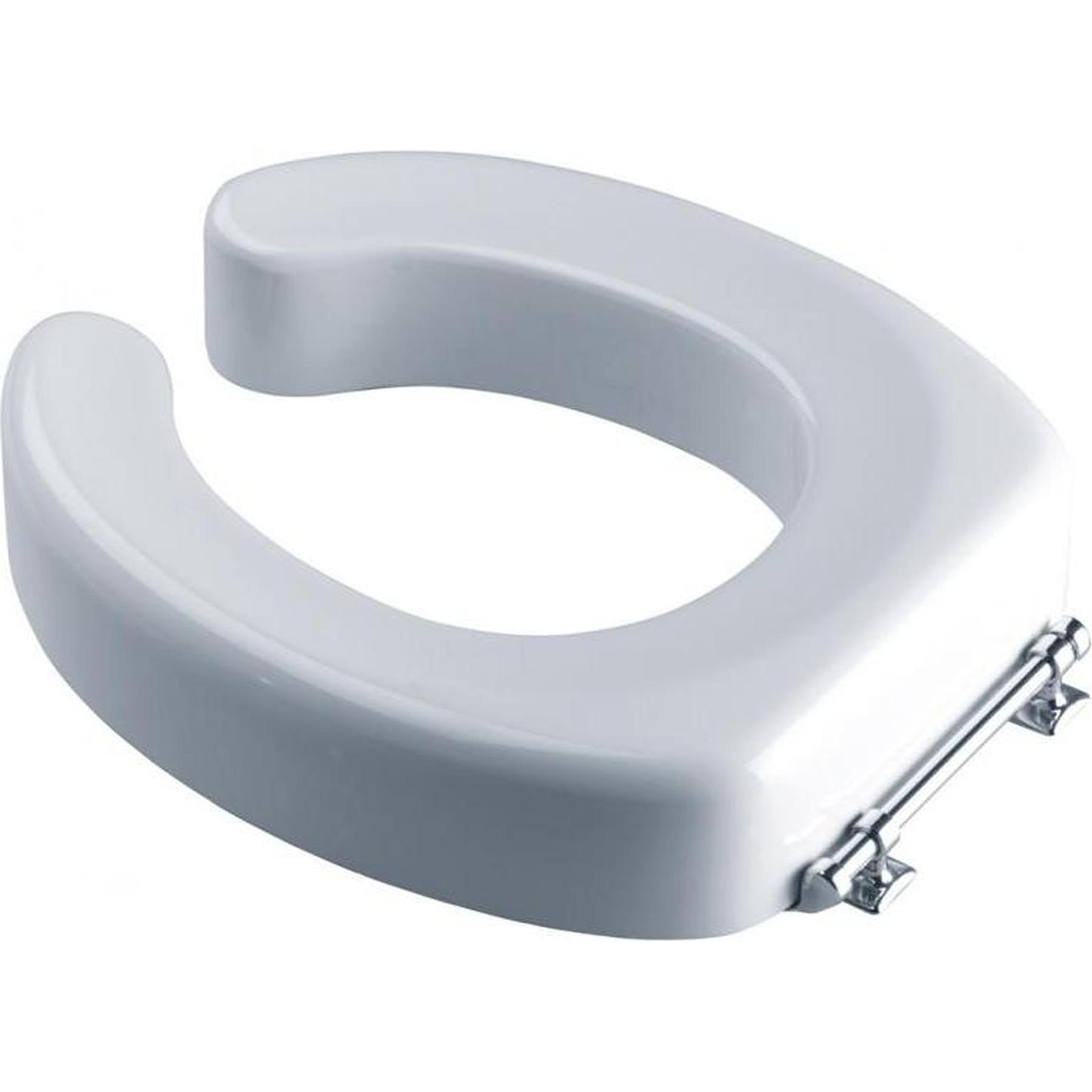 Réhausse PMR normes handicapé Gamme PRO PELLET pour cuvette wc polyester blanc 90 mm "Anti-contact" adaptable