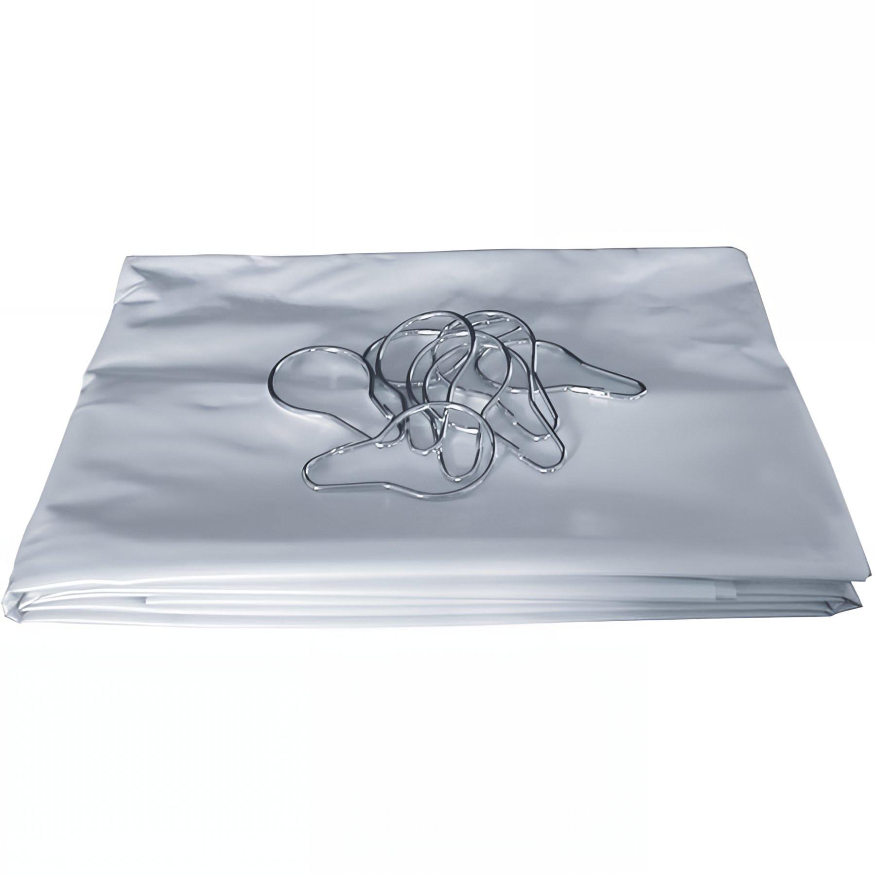 Rideau de douche Gamme PRO PELLET hauteur 1,80m largeur 1,20m 8 anneaux métal PVC blanc