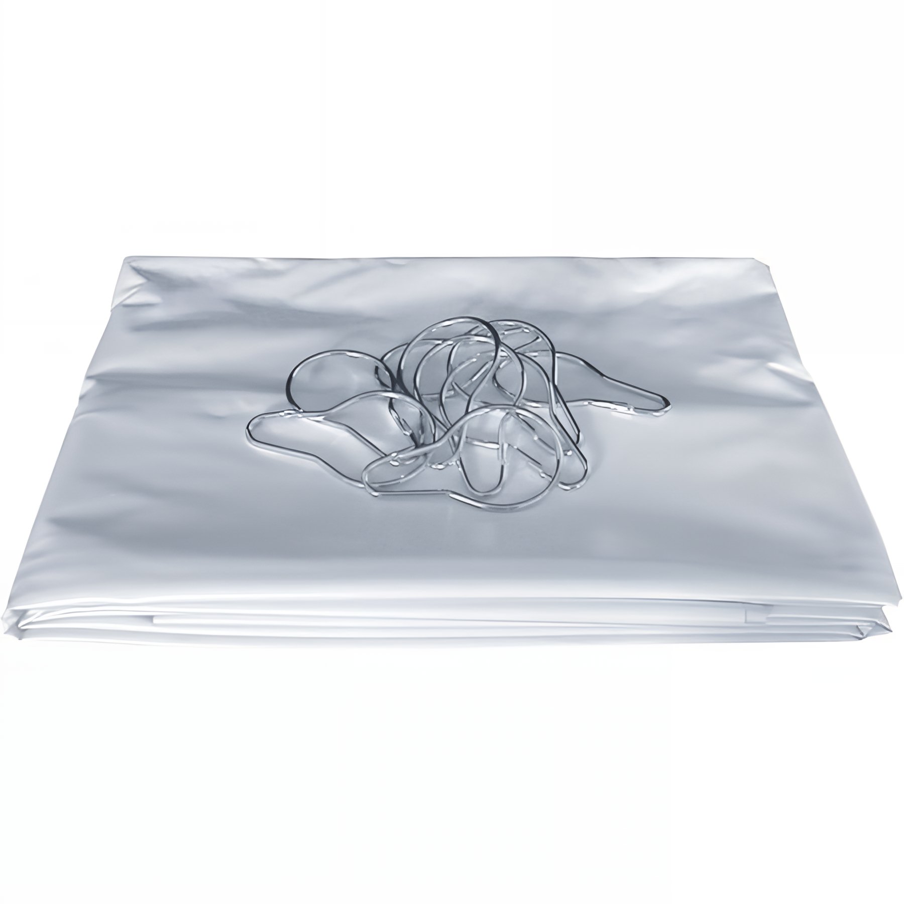 Rideau de douche Gamme PRO PELLET hauteur 2,00m largeur 1,40m 9 anneaux métal PVC blanc