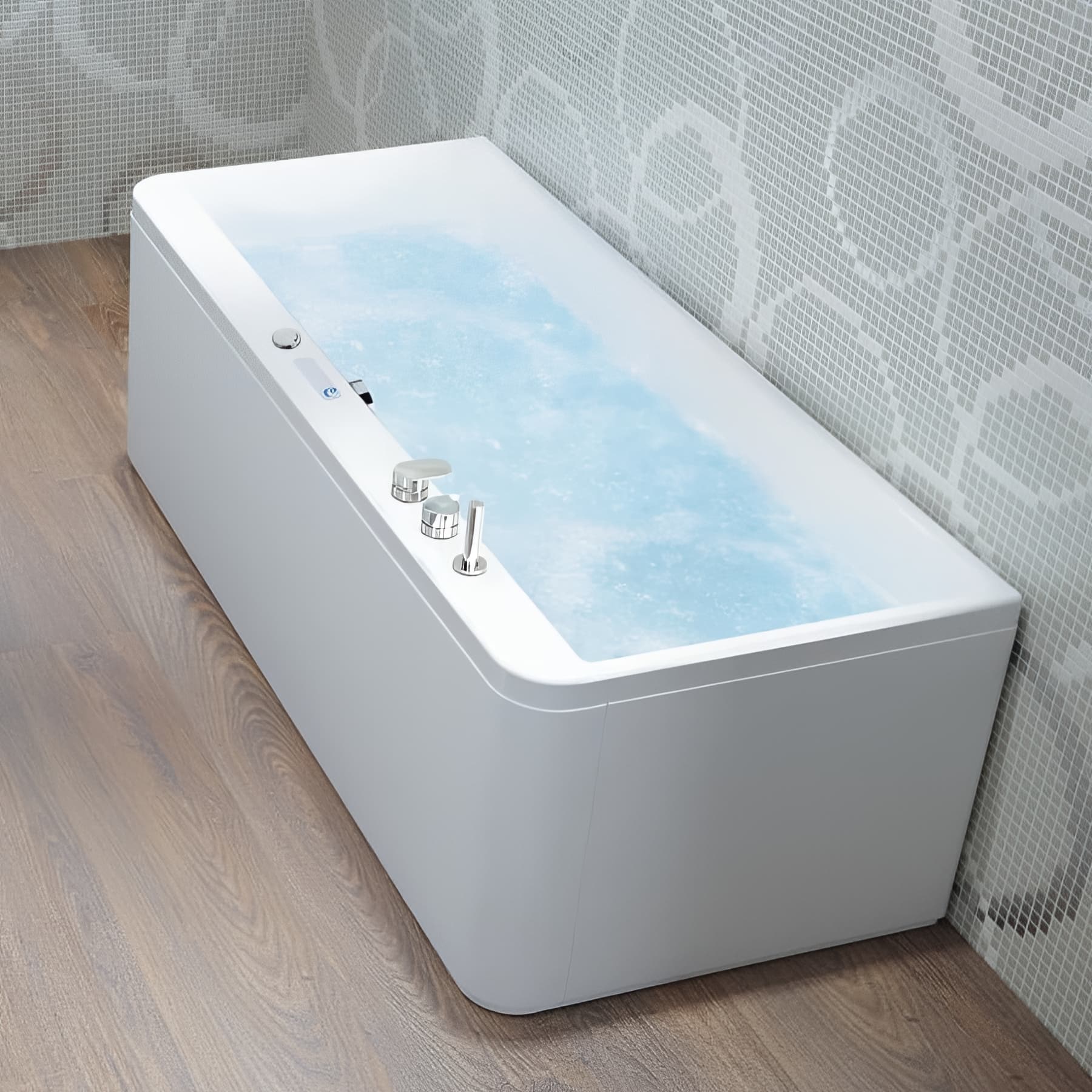 Façade de tablier acrylique Biocryl longueur 1,70m blanc pour baignoire KINEDO SAMBA