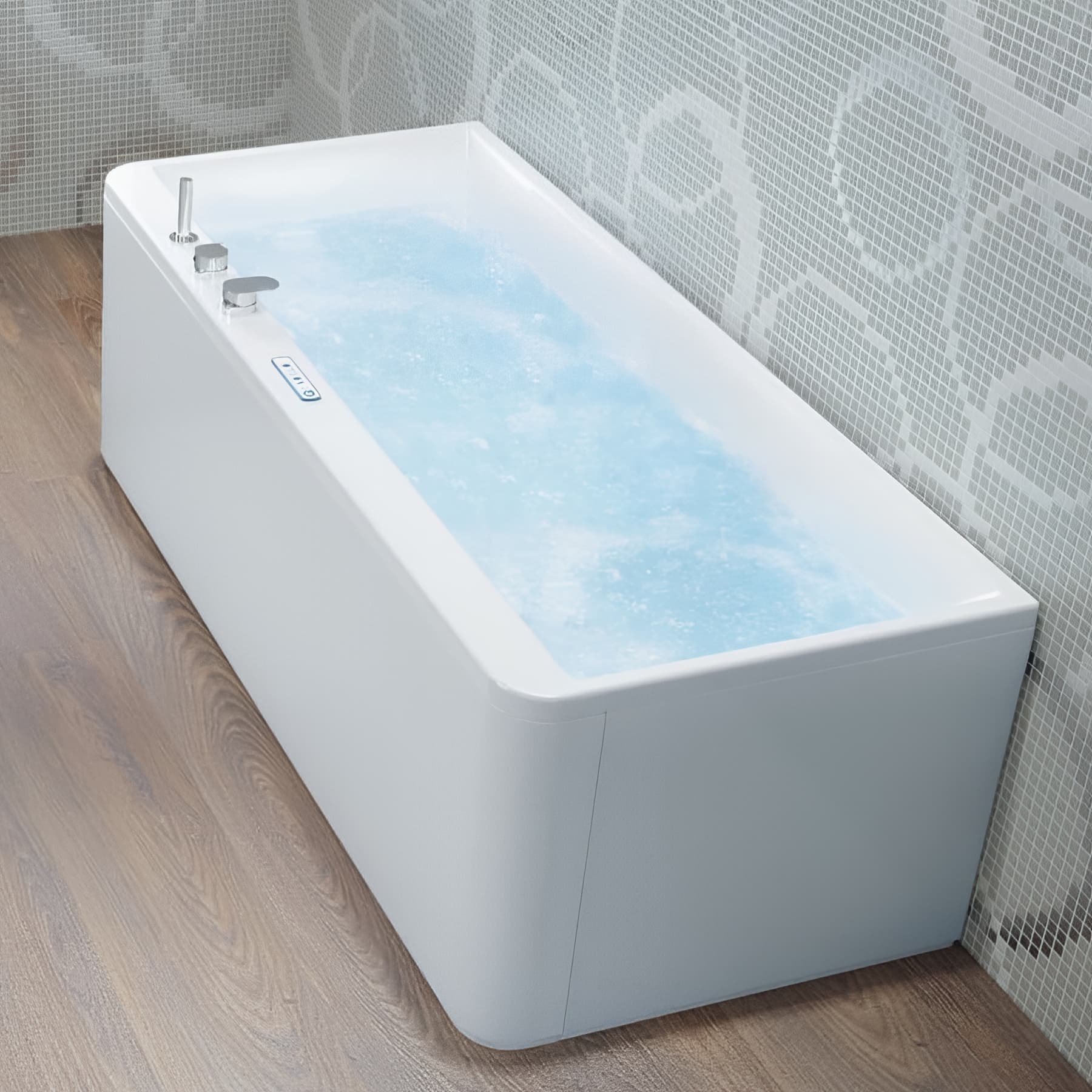 Retour de tablier acrylique Biocryl blanc largeur 60cm pour baignoires ZUMBA, ROMANZA et SAMBA