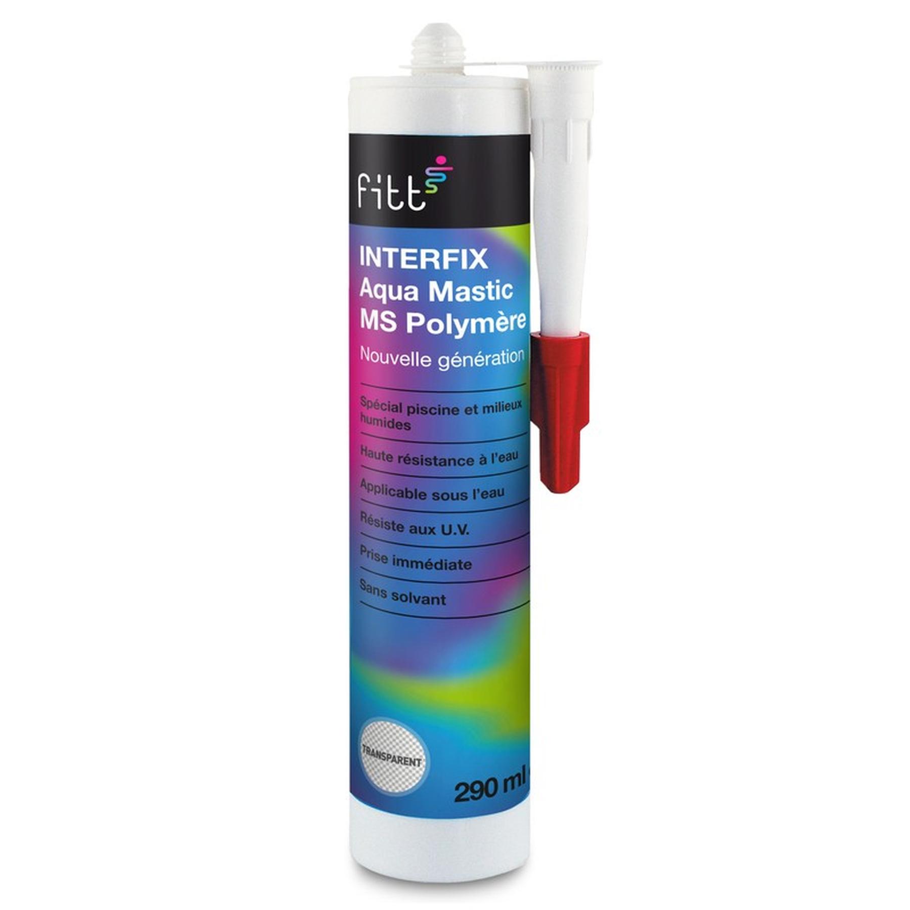 Mastic colle intérieur/extérieur Fix MS polymère Gamme PRO pour fissures joint ou coller transparent 290ml