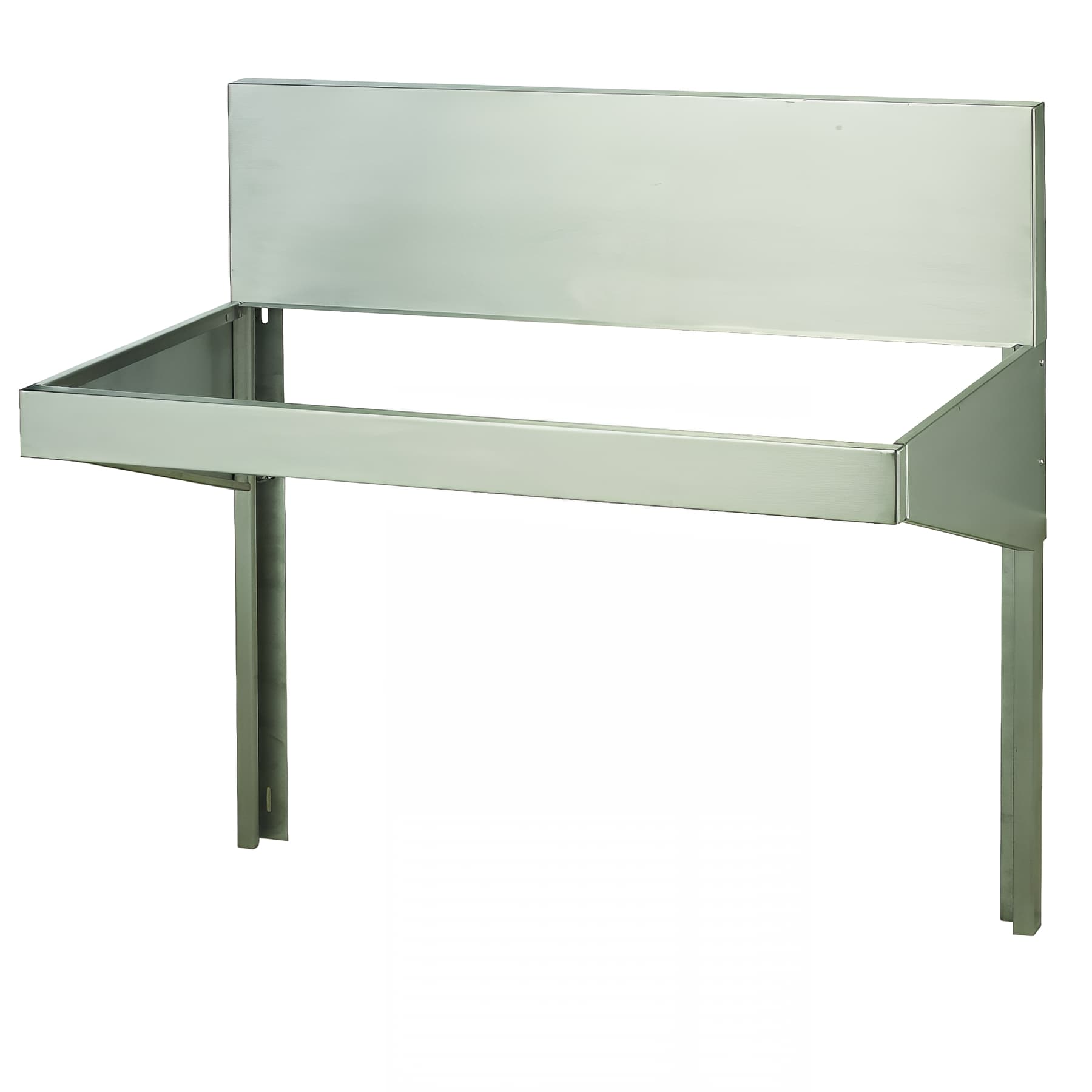Console fixe murale 120x60 PMR normes handicapé en inox brossé 3 hauteurs de 85cm à 124cm pour évier inox 120x60
