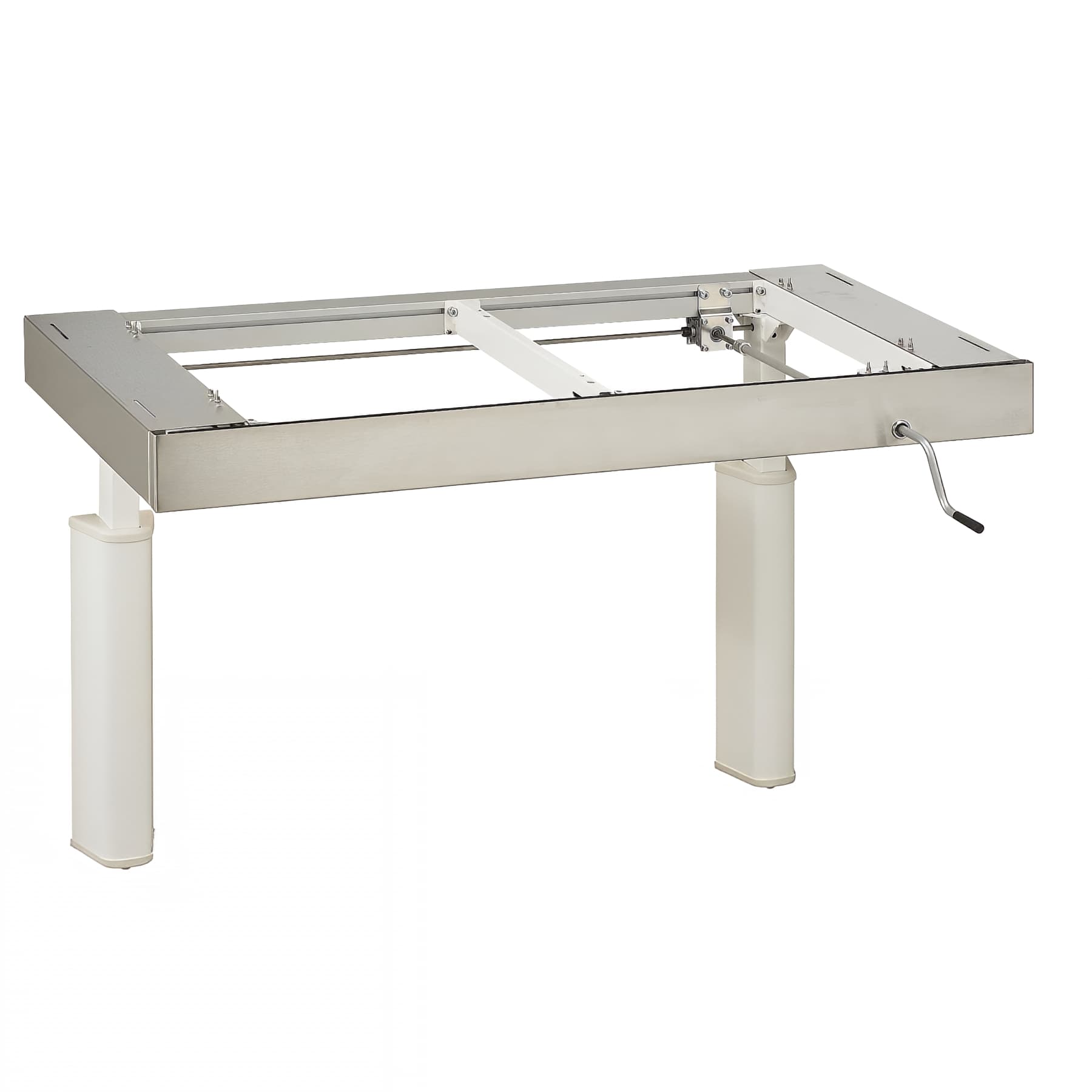 Espace cuisine norme handicapé PMR 120x60 hauteur réglable avec évier inox et plaque de cuisson vitrocéramique 2 zones de chauffe 14,5cm et 18cm