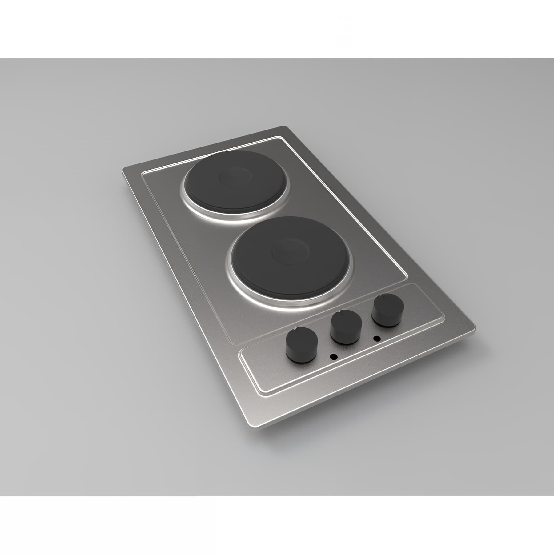 Plaque de cuisson MODERNA MT2 feux électriques 14,5cm inox brossé compatible avec éviers inox MODERNA et toutes poêles et casseroles