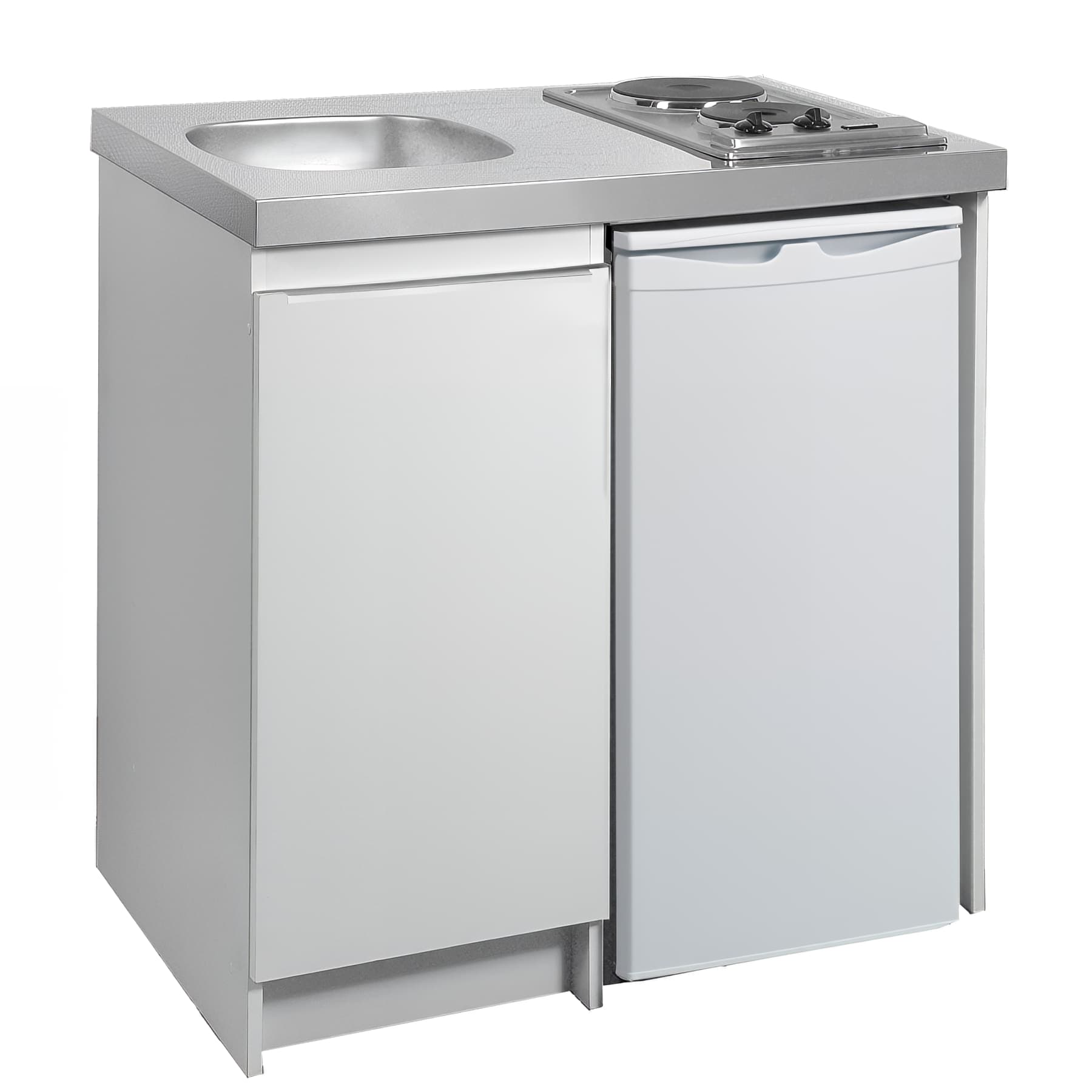 Meuble sous évier MODERNA CLASSIK 1 porte pour évier 90x60 niche frigo (évier plaques et frigo non inclus)