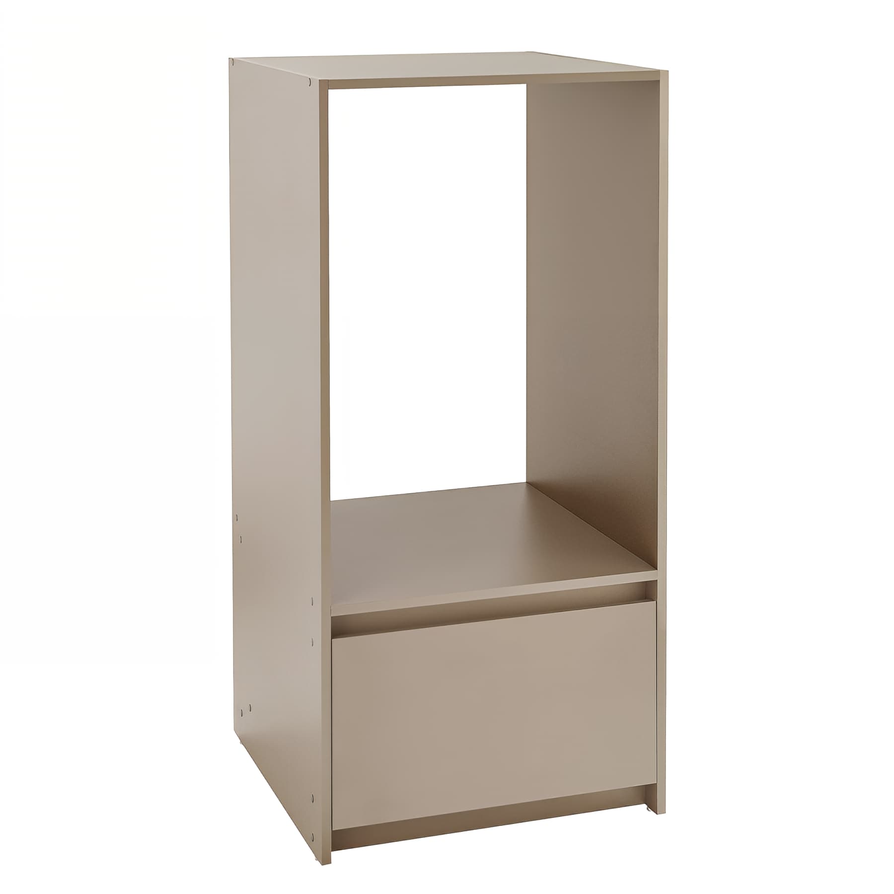 Meuble de cuisine avec espace réfrigirateur MODERNA URBAN 60x60 hauteur 1,26m couleur de façade ARGILE 1 caisson 1 tiroir