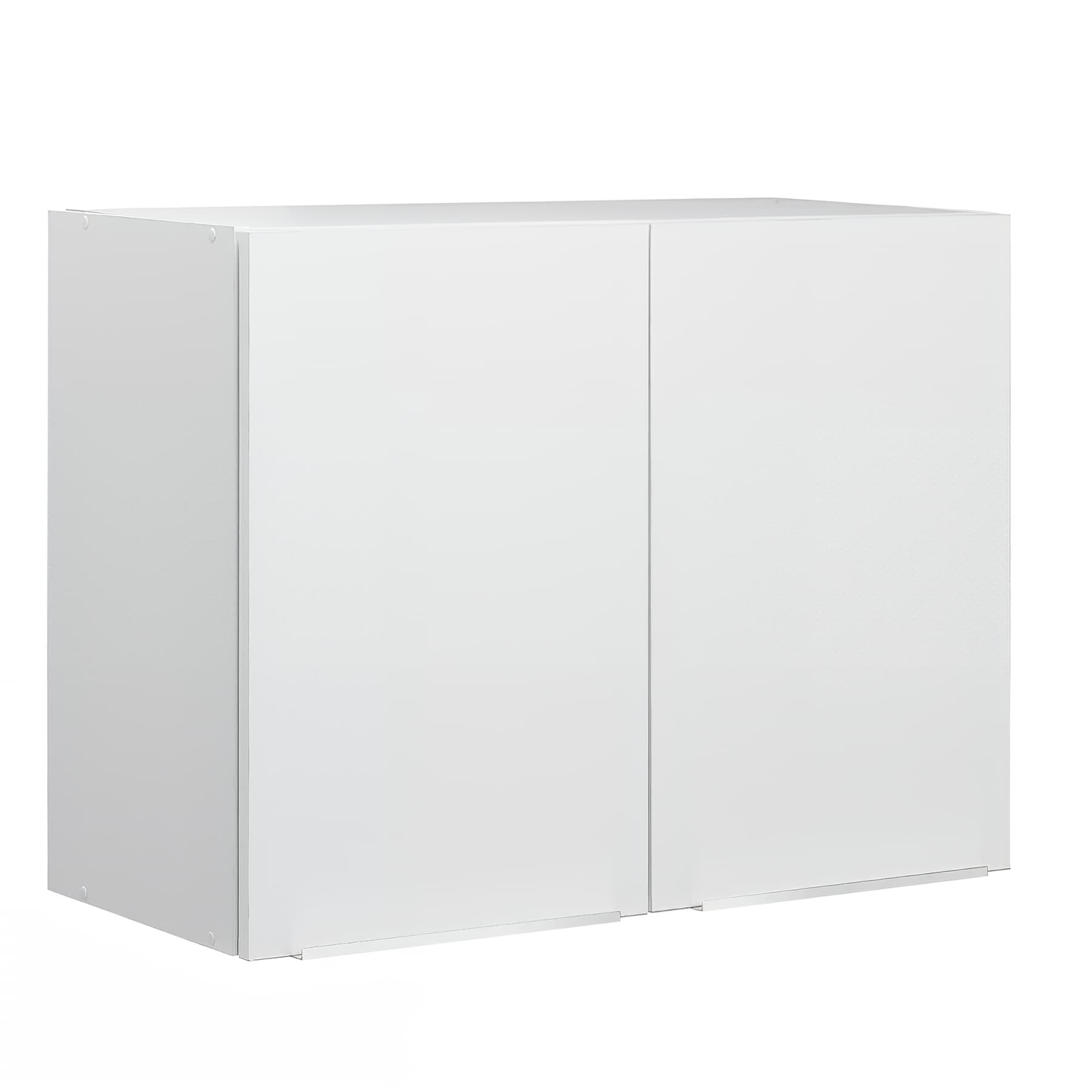 Meuble de cuisine haut MODERNA CLASSIK 80x35 hauteur 60cm 2 portes poignée alu brossé compatible micro ondes et hotte MODERNA
