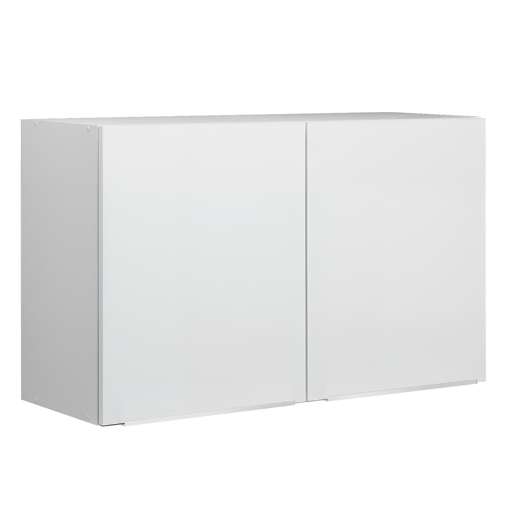 Meuble de cuisine haut MODERNA CLASSIK 100x35 hauteur 60cm 2 portes poignée alu brossé compatible micro ondes et hotte MODERNA