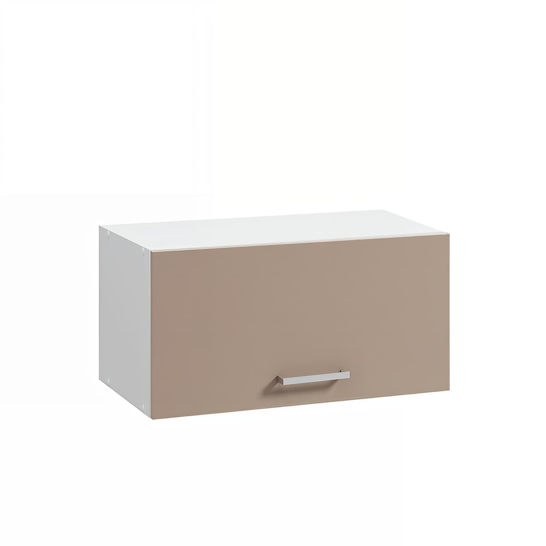 Meuble sur hotte de cuisine MODERNA ONELIA couleur de façade ARGILE 16mm 60x35 hauteur 60cm 1 porte ouvrant vers le haut