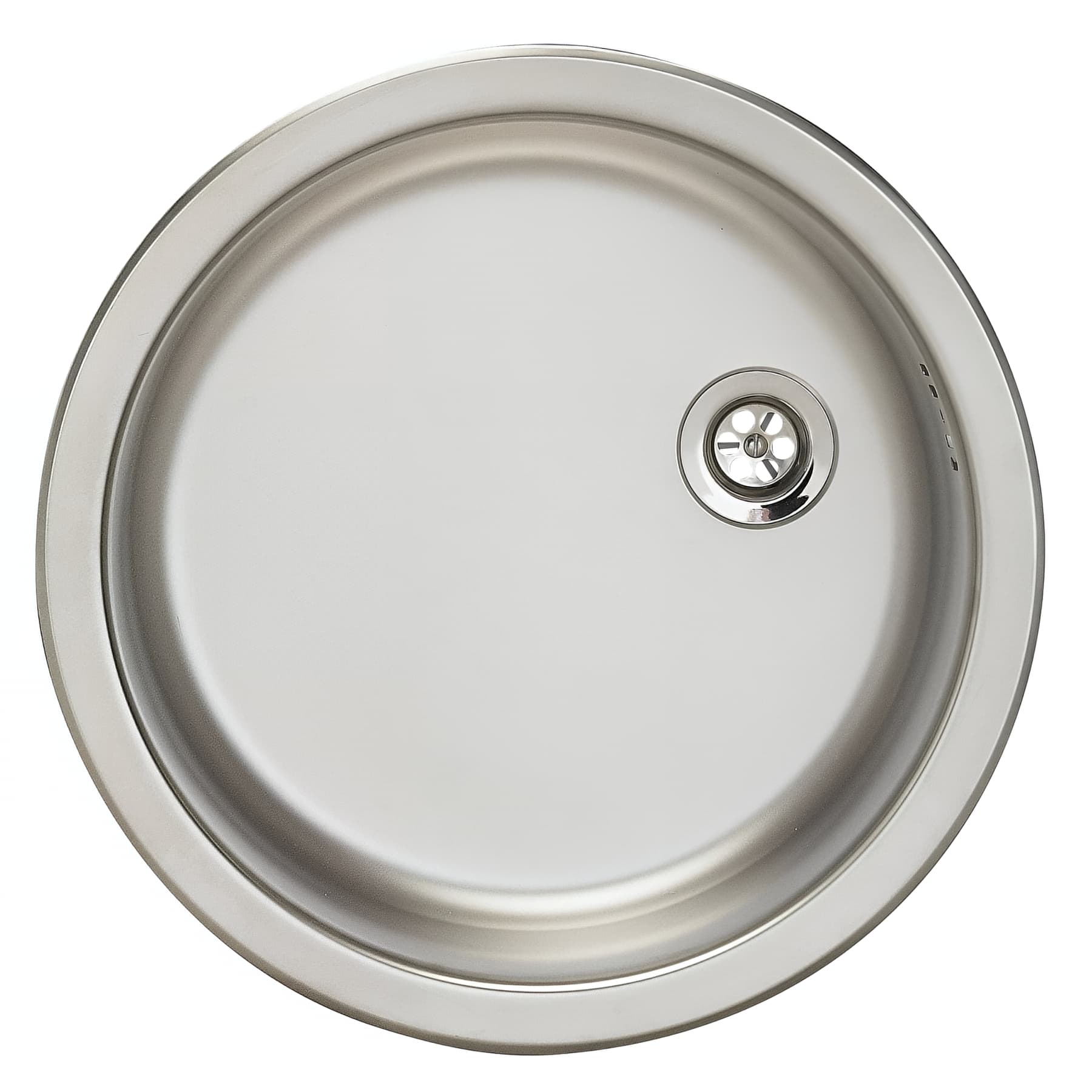 Evier à encastrer MODERNA ECO inox lisse 1 cuve ronde D.45cm hauteur 15,5cm résistant à la corrosion nettoyage facile