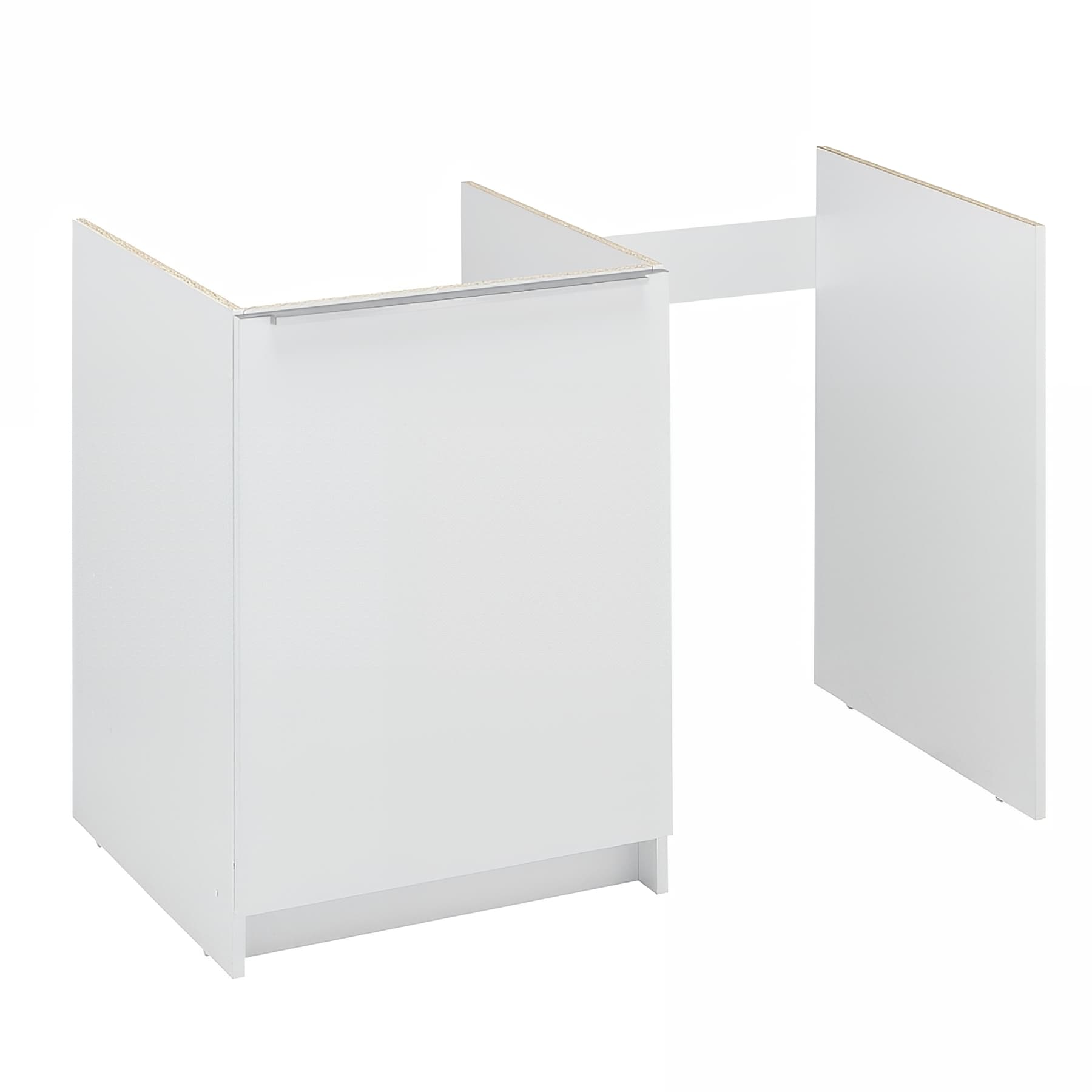 Meuble sous évier MODERNA CLASSIK 16mm 1 porte pour évier à poser 120x60 livré avec panneau latéral pour niche frigo