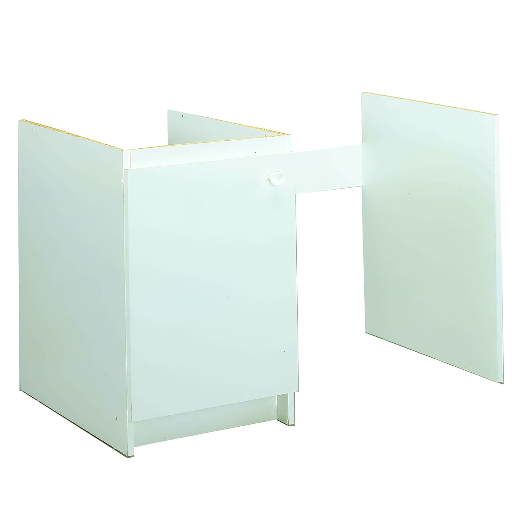 Meuble sous évier hydrofuge MODERNA PRIMO 1 porte pour évier à poser 120x60 panneau latéral niche lave vaisselle ou lave linge