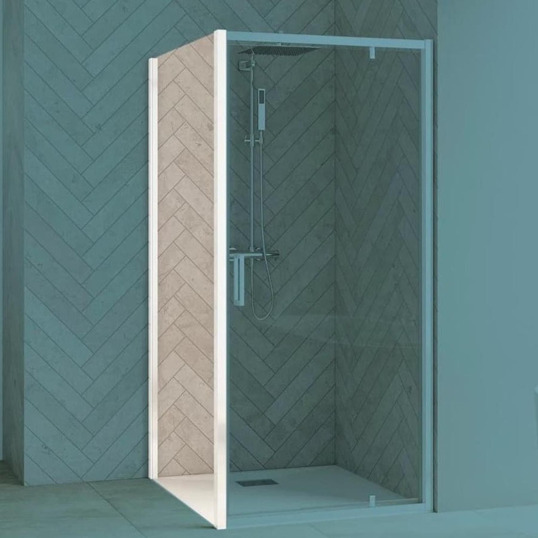 Paroi de douche fixe SMART Design (à coupler avec porte SMART Design) L 70 cm H 2,05 m blanc