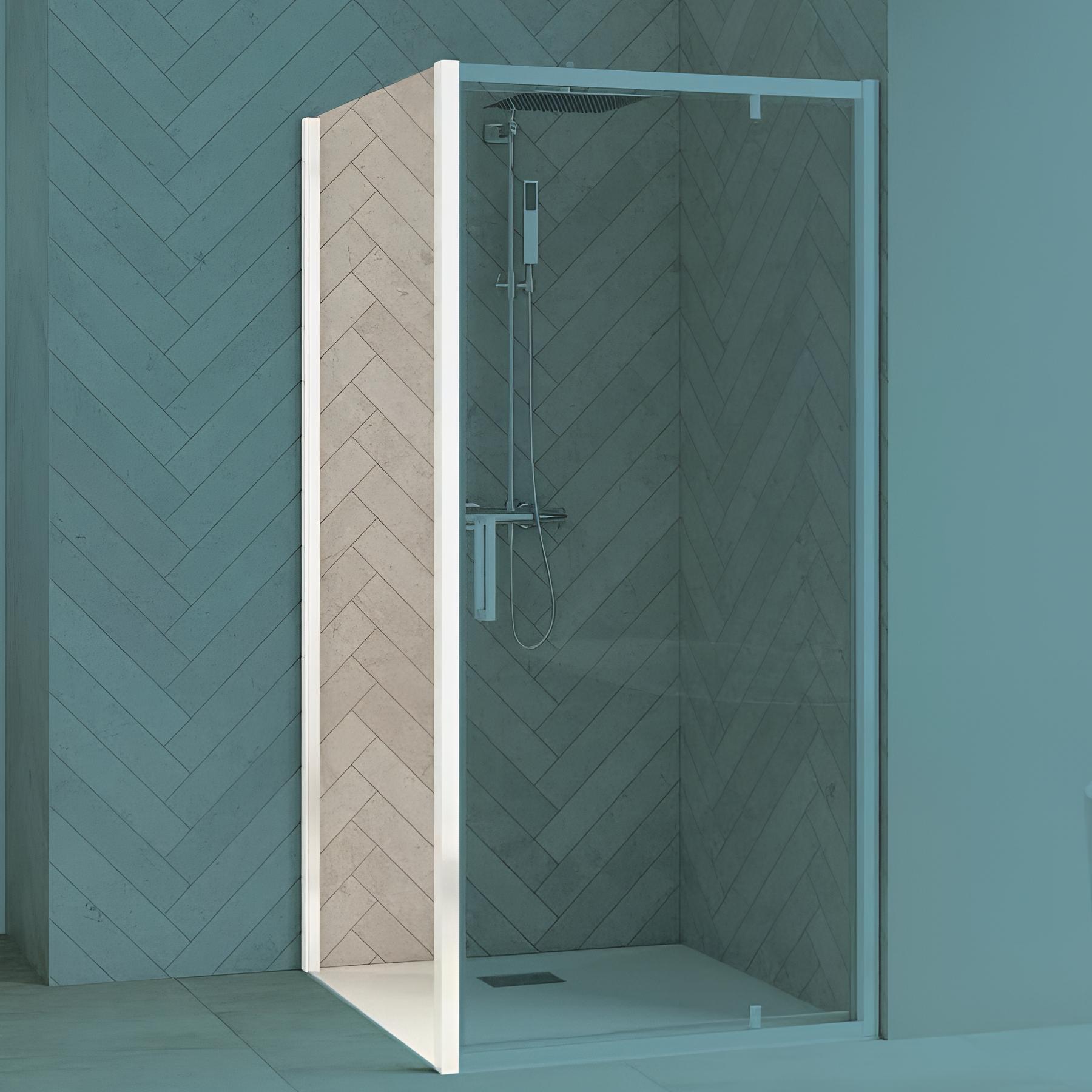 Paroi de douche fixe SMART Design (à coupler avec porte SMART Design) L 70cm H 2,05 m blanc