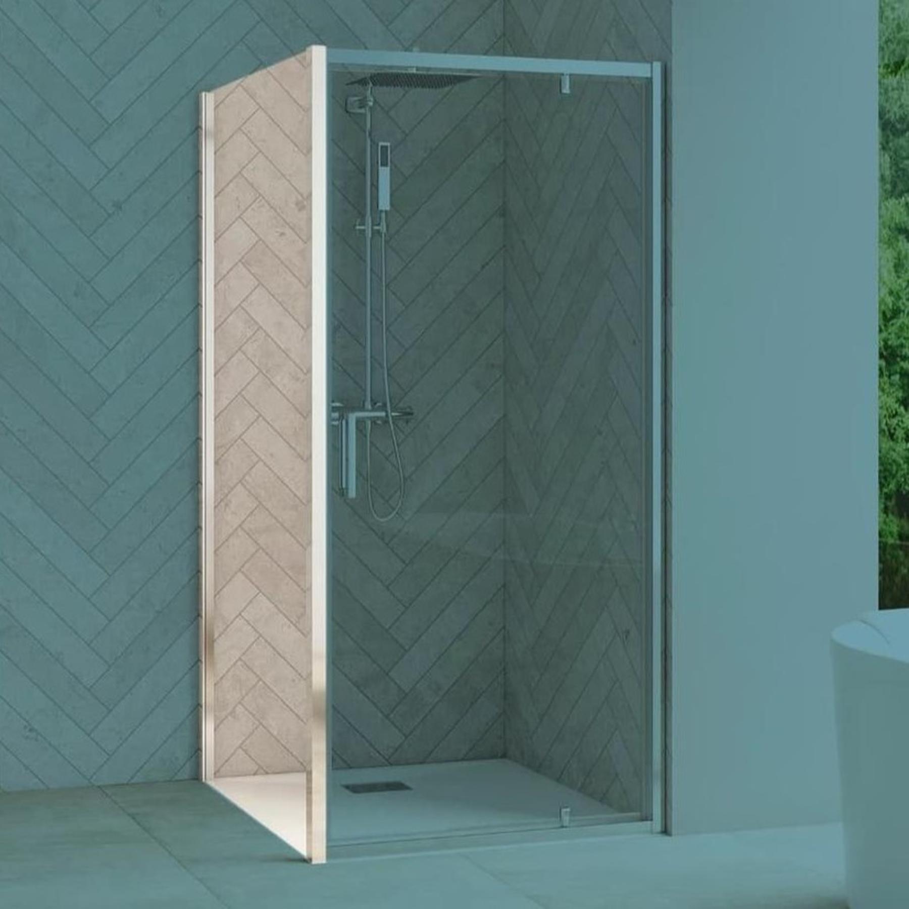 Paroi de douche fixe SMART Design (à coupler avec porte SMART Design) L 90 cm H 2,05 m 