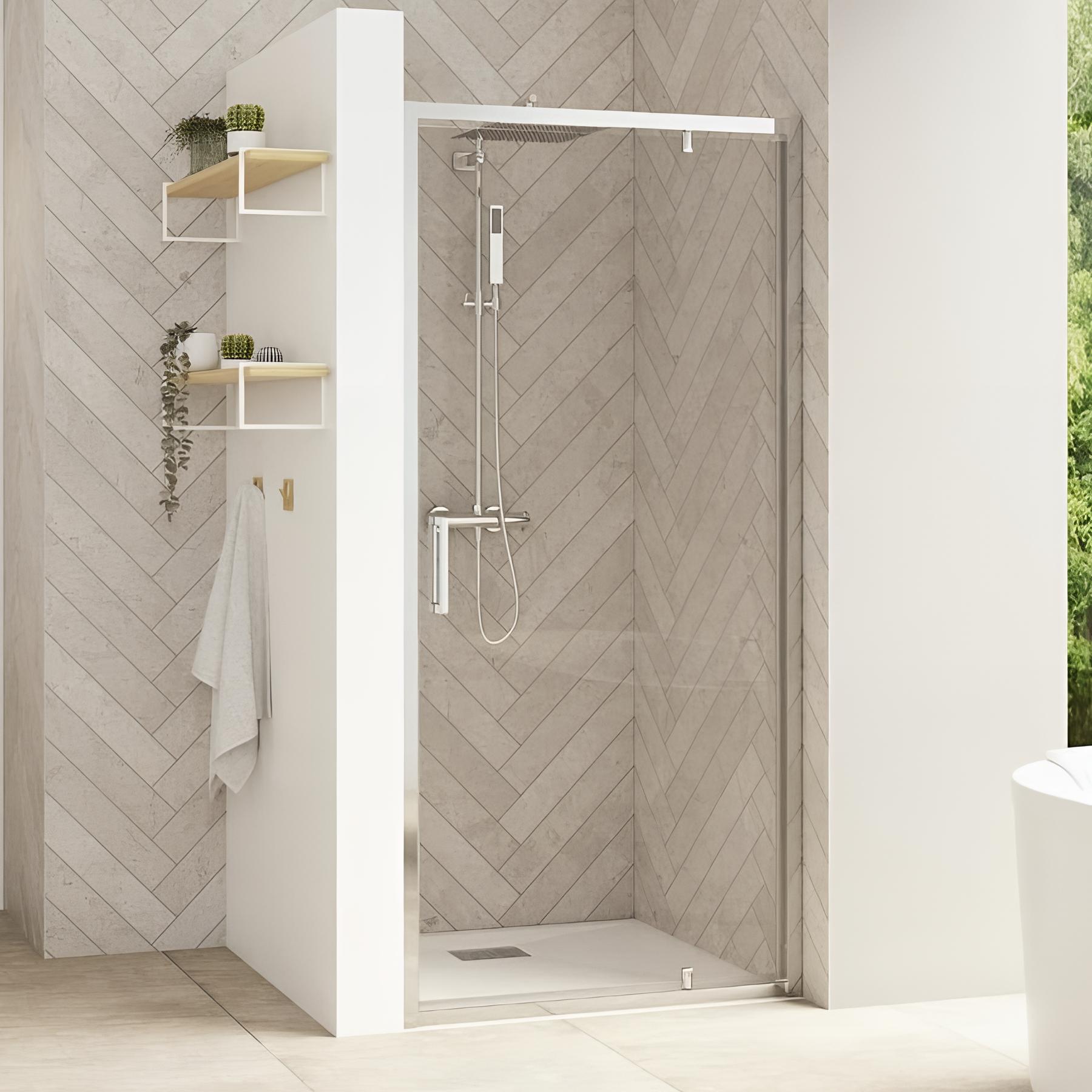 Porte de douche pliante (à coupler avec paroi fixe) SMART Design L 70cm H 2,05 m