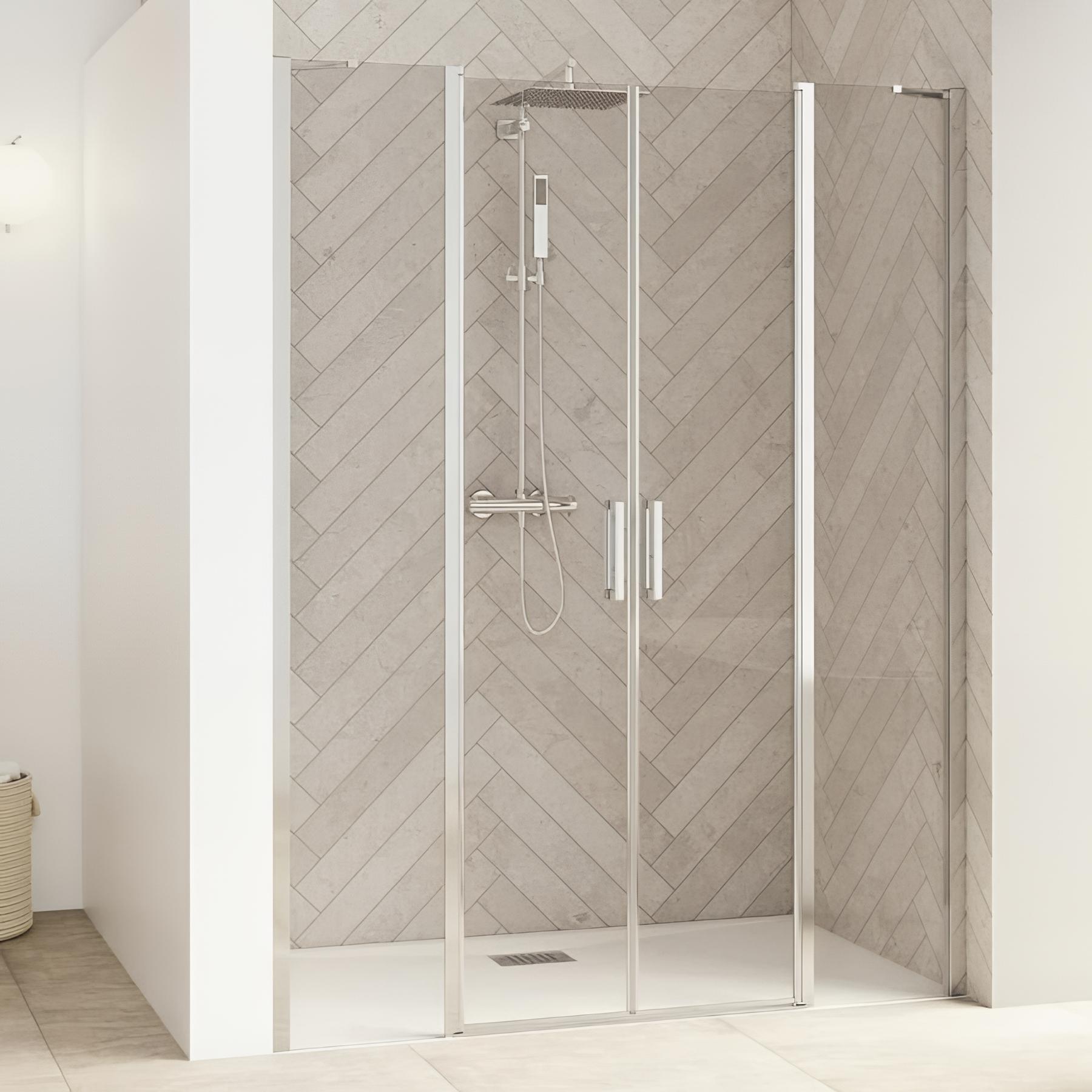 Porte de douche 2 battants SMART Design XXL sans seuil (conforme PMR) L1,80 m H2,05m