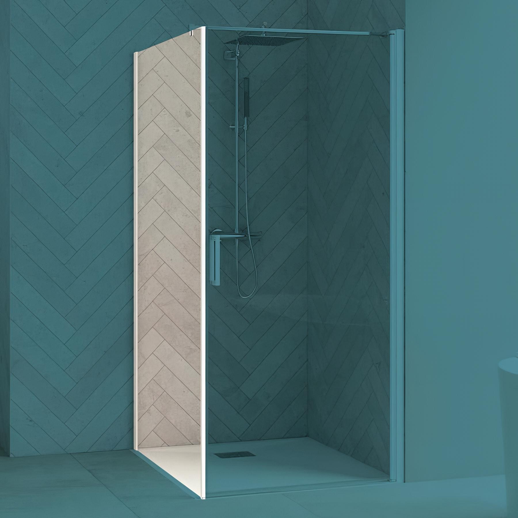 Paroi de douche fixe Kinedo SMART Design L 70cm H 2,05 m (à coupler avec porte SMART Design) blanc