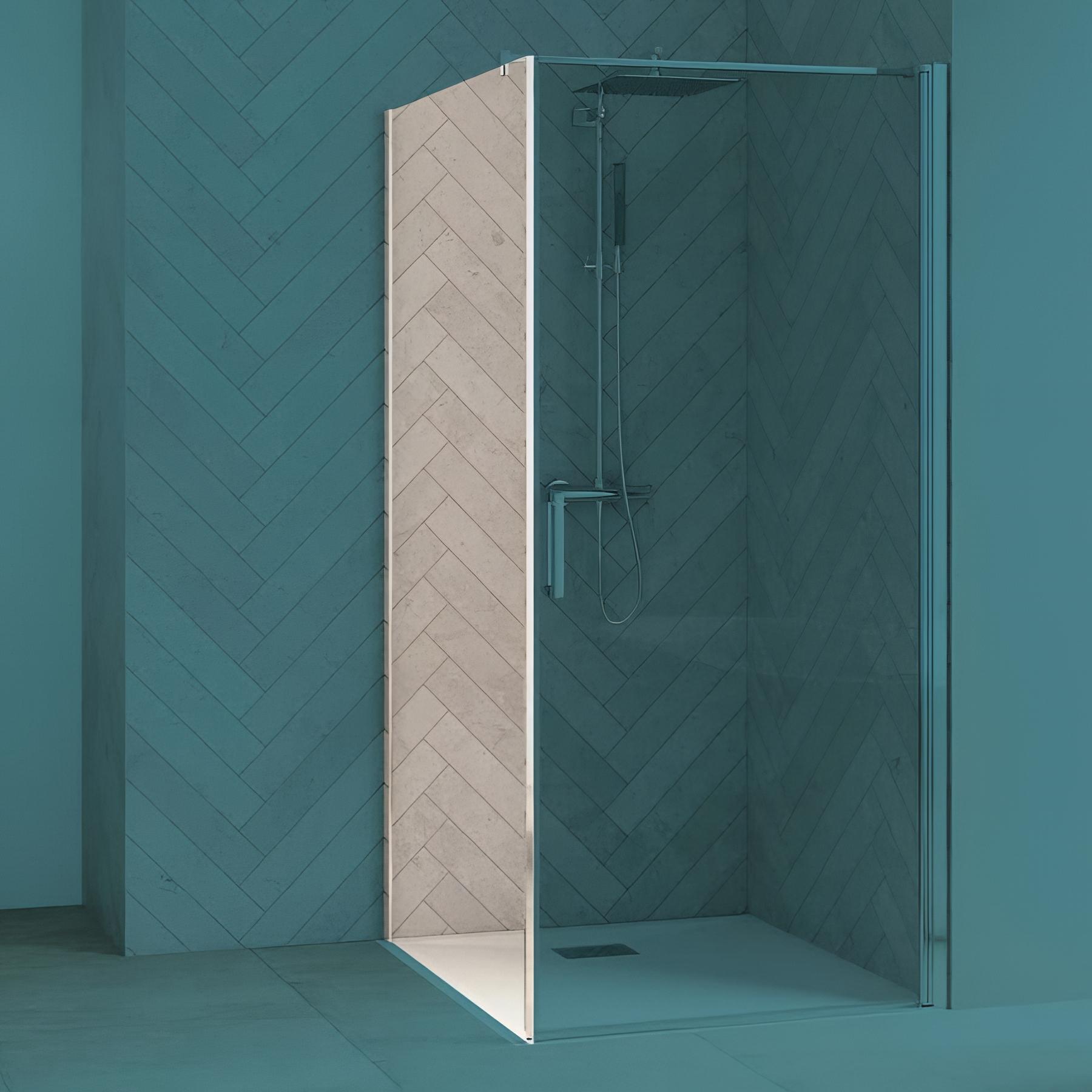 Paroi de douche fixe Kinedo SMART Design L 70cm H 2,05 m (à coupler avec porte SMART Design) chromé