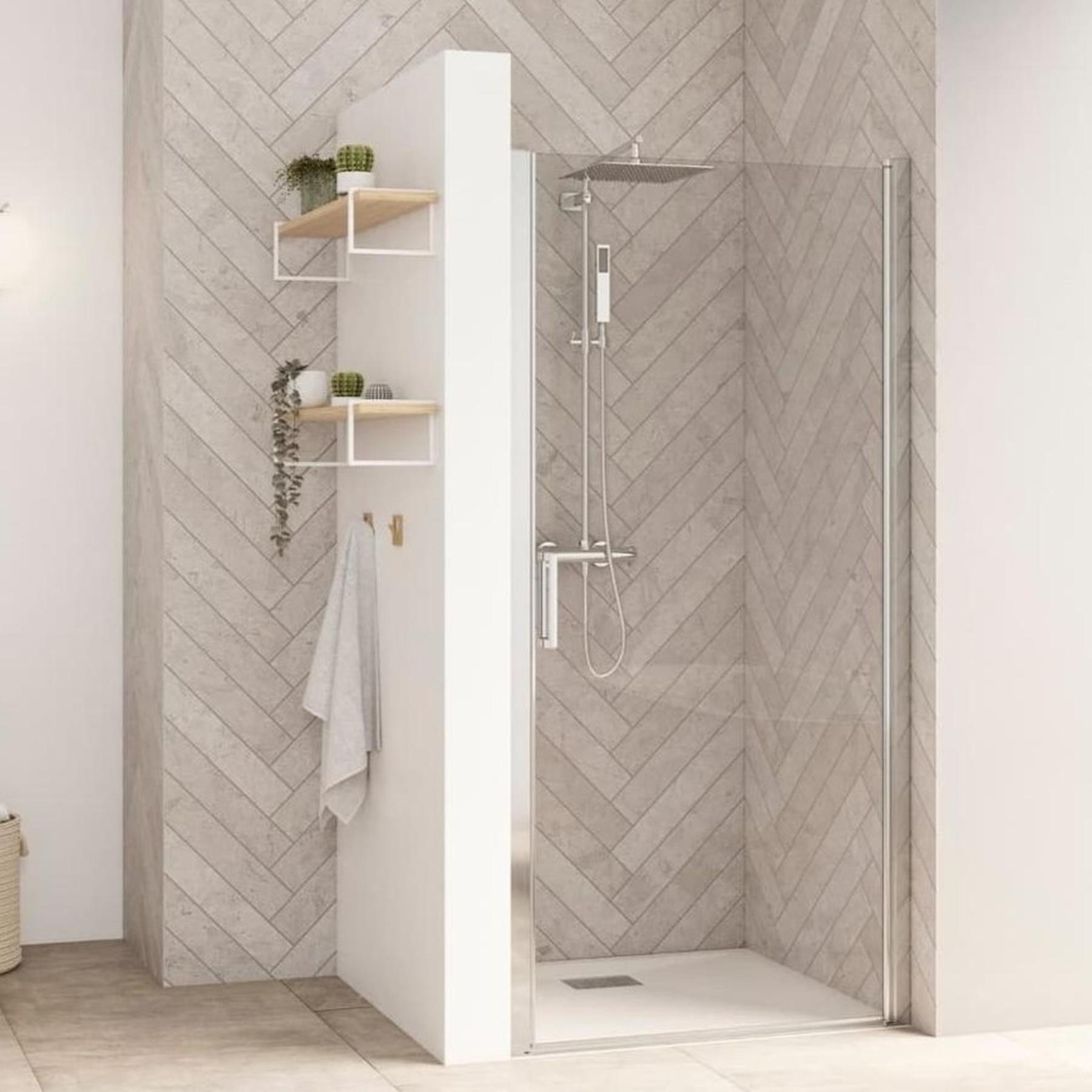 Porte de douche pivotante Kinedo SMART Design droite (à coupler avec la gauche) L 90 cm H 205 cm