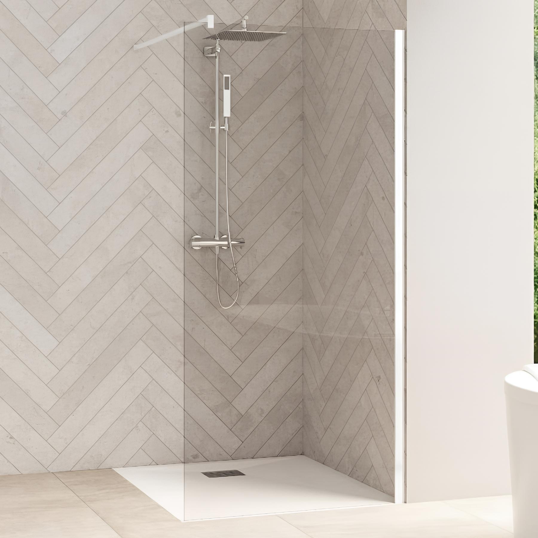 Paroi de douche kinedo Smart Design Solo 160 blanc