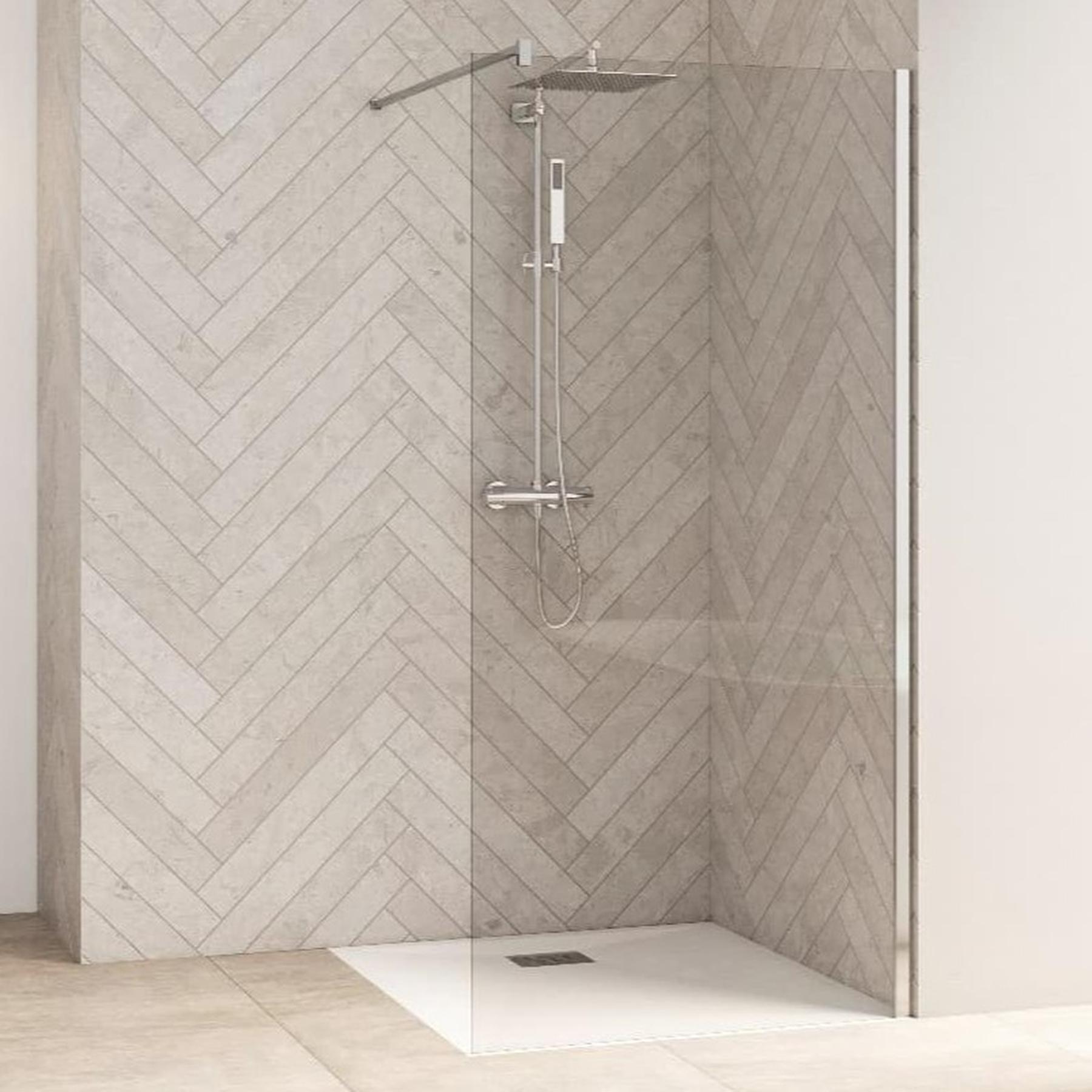 Paroi de douche Smart Design Solo 160 chromé