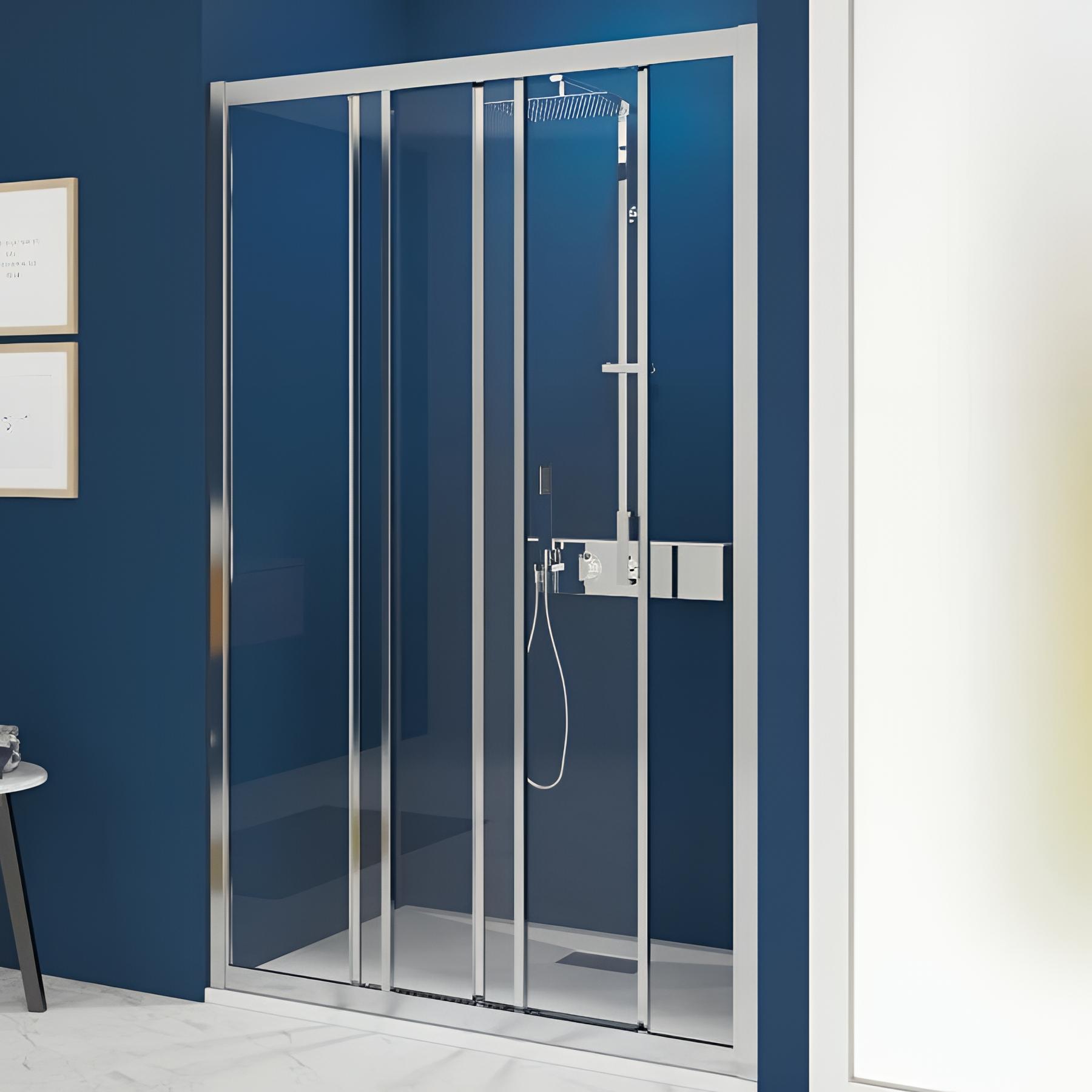 Porte de douche Kinedo SMART Express 2 coulissants 1 fixe L 80cm