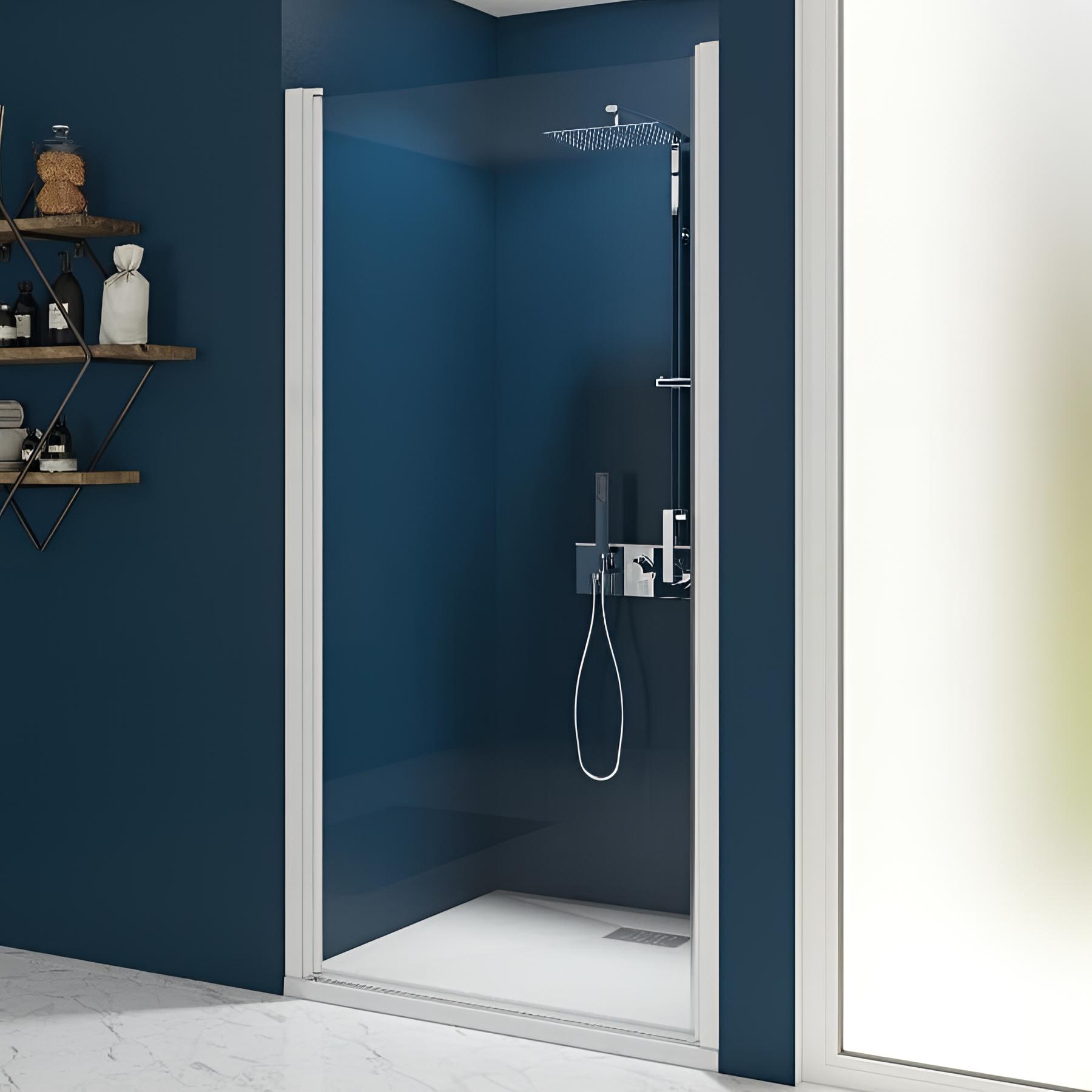 Paroi de douche Kinedo pivotante à 180° sans seuil (PMR) L1,20m blanc