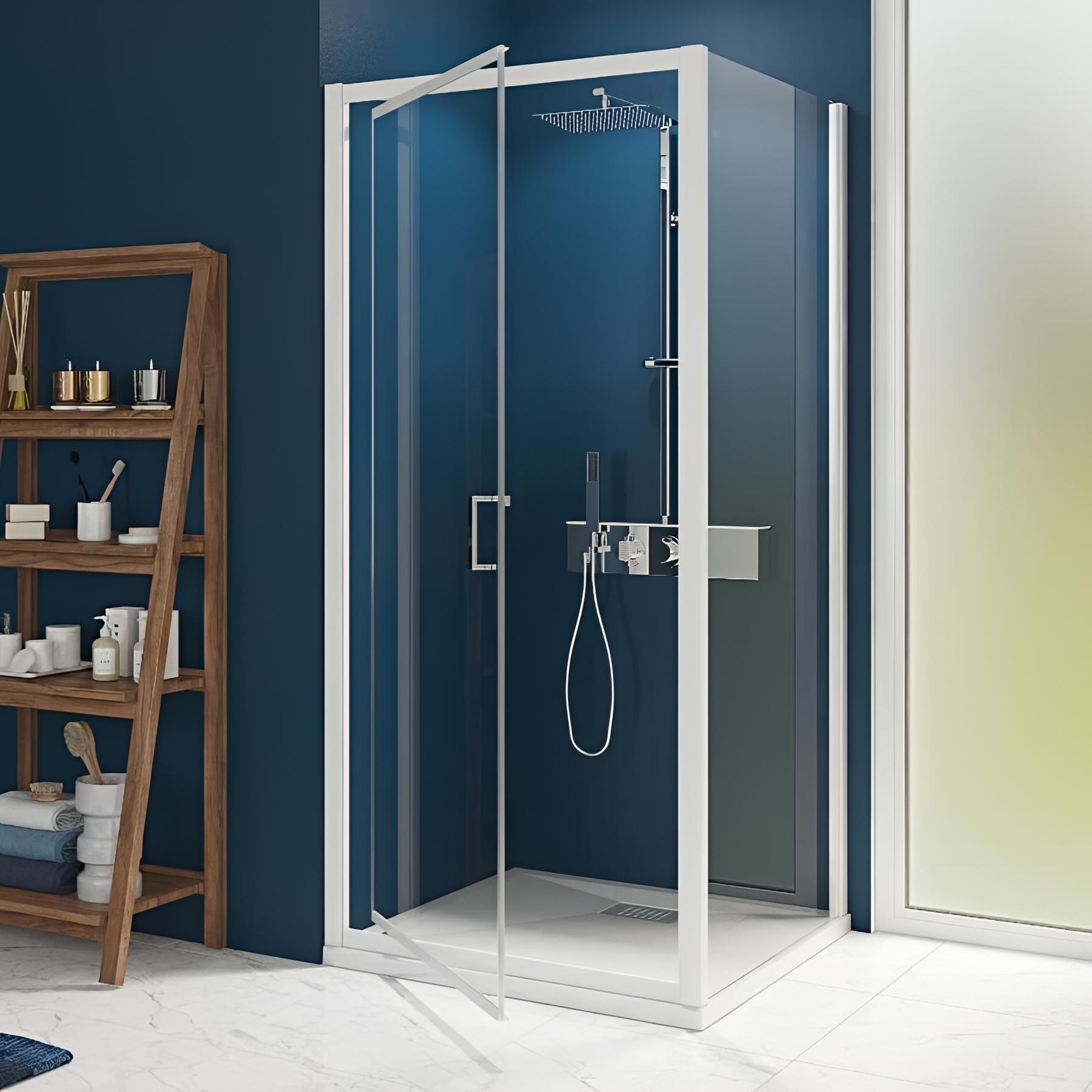 Porte de douche Kinedo SMART Express (à coupler avec fixe angle SMART Express) L 90cm H 1,90 m blanc