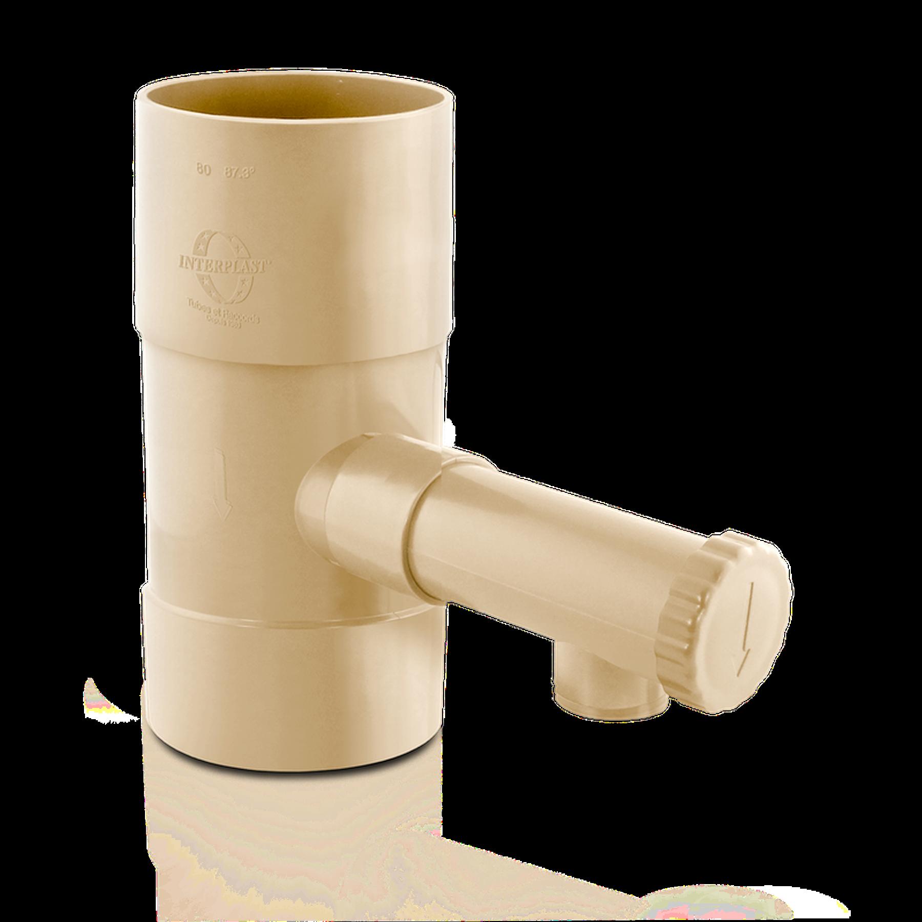 Collecteur récupérateur d'eau de pluie Gamme PRO sable pour tuyau Ø80