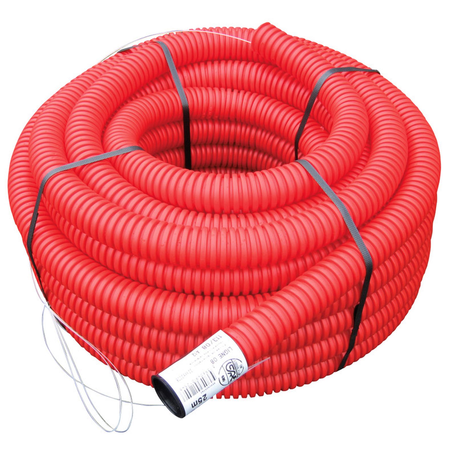 Gaine TPC rouge Gamme PRO Ø63 couronne 50m