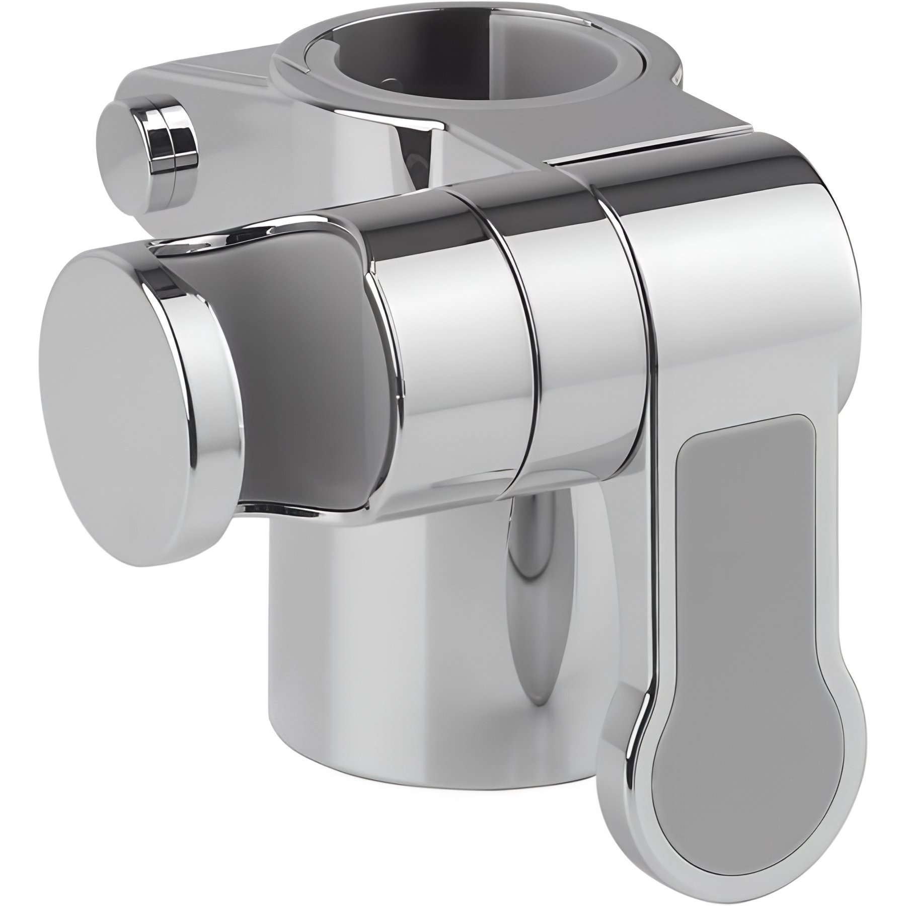 Support douchette Gamme PRO PELLET coulissant pour barres Ø32 mm résine de synthèse chromé