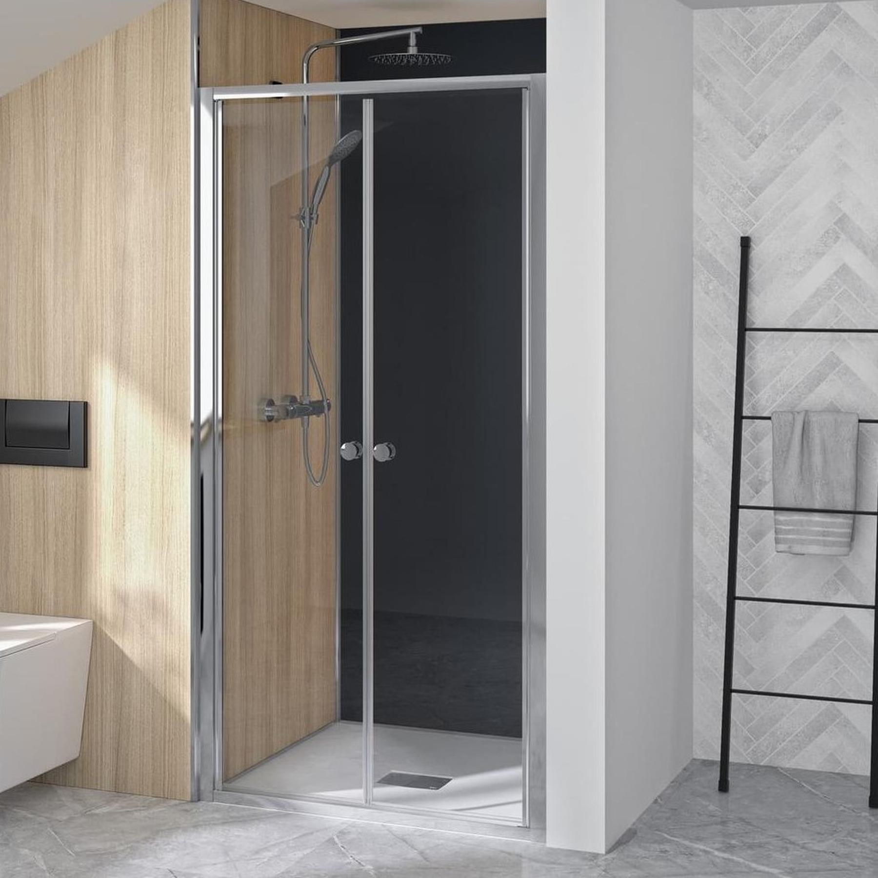 Porte de douche 2 pivotants Kinedo SUPRA L 90 cm 