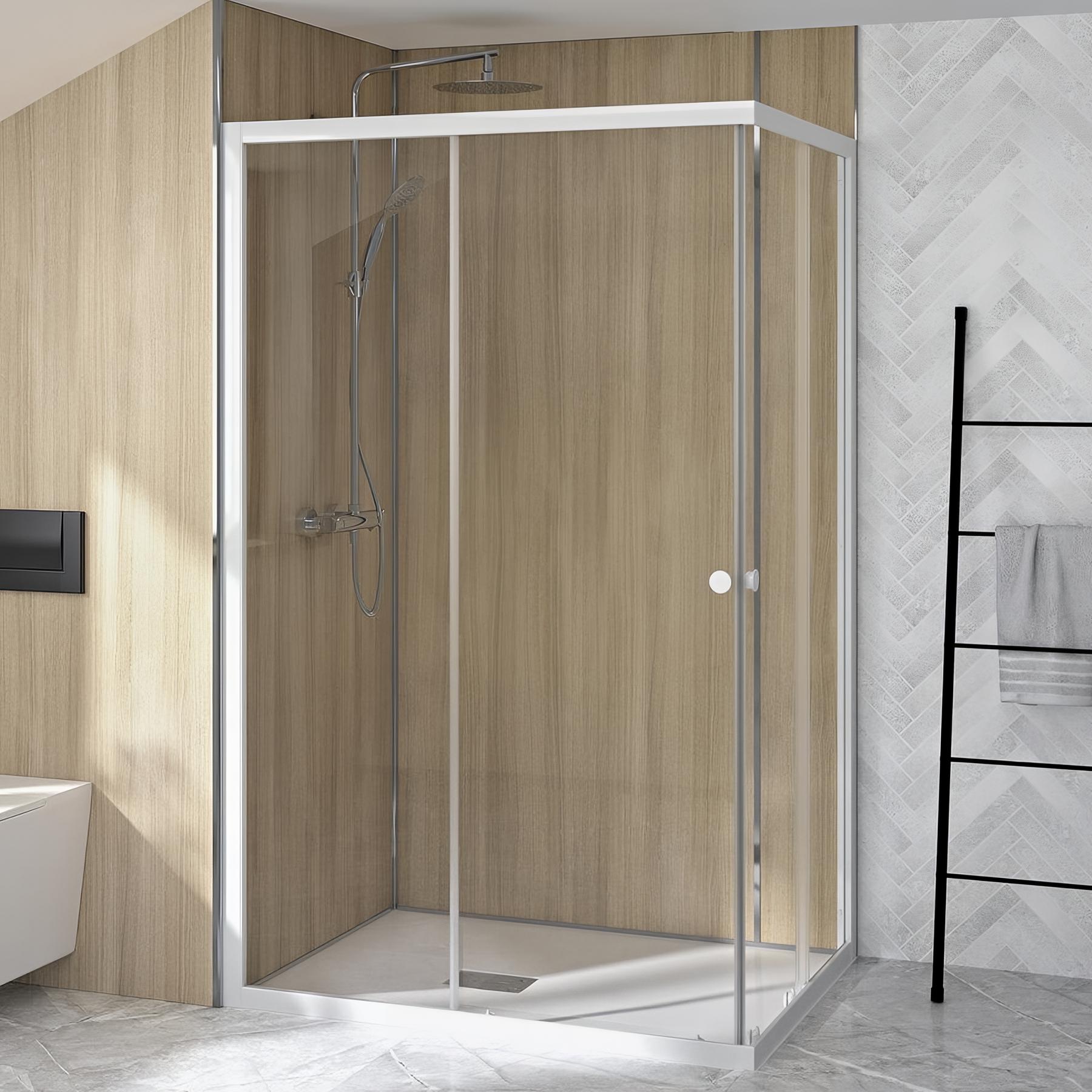 Porte de douche Kinedo SUPRA droite (à coupler avec porte gauche) L1,20m H.1,90m blanc