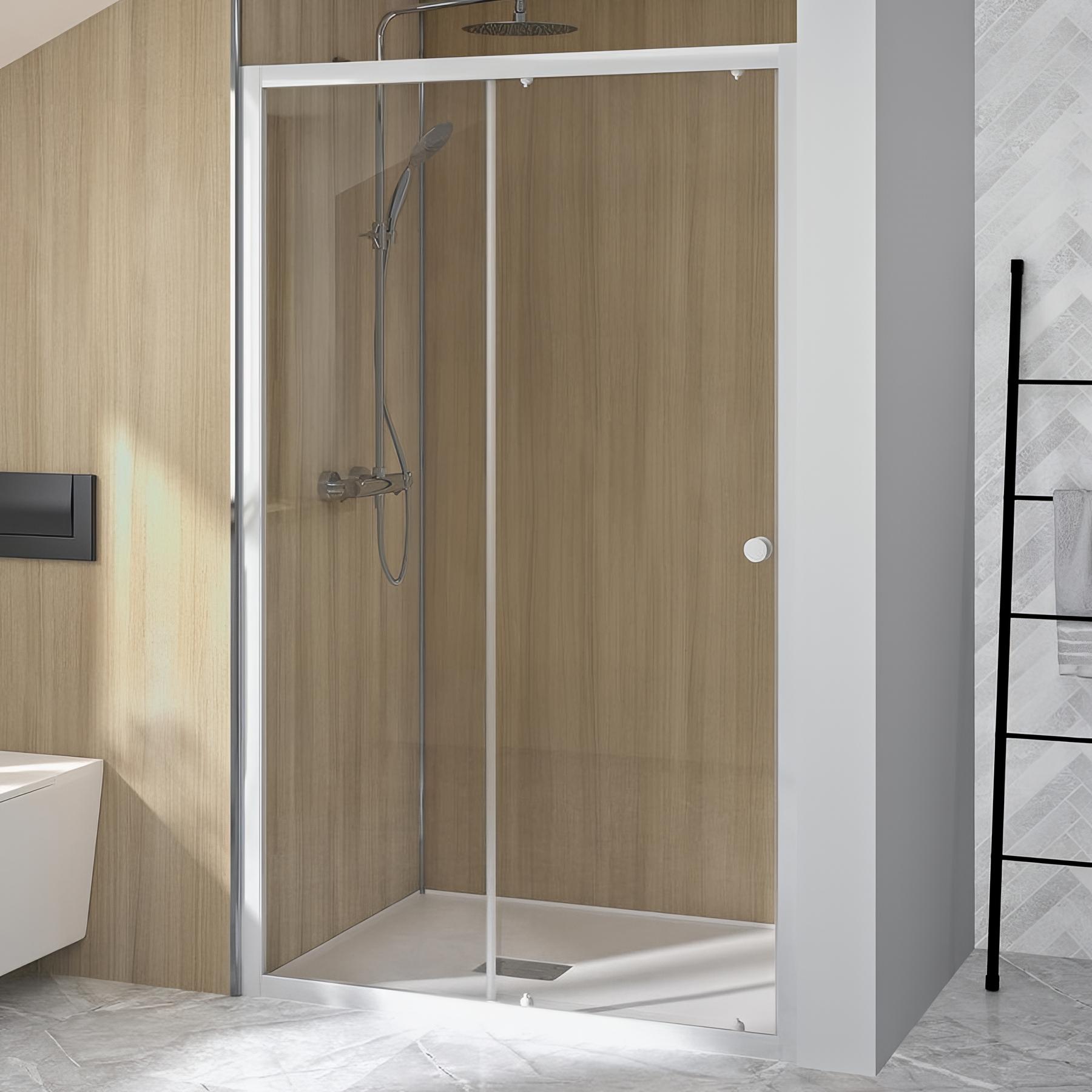 Porte de douche coulissante Kinedo SUPRA L1,00m H.1,90m blanc 