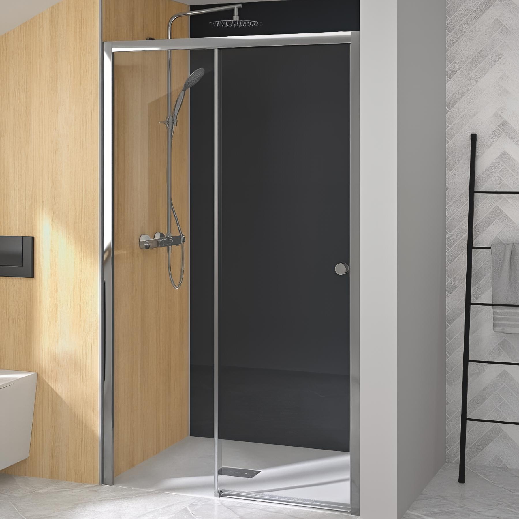 Paroi Supra Accès d'angle coulissant 90x90 chromé