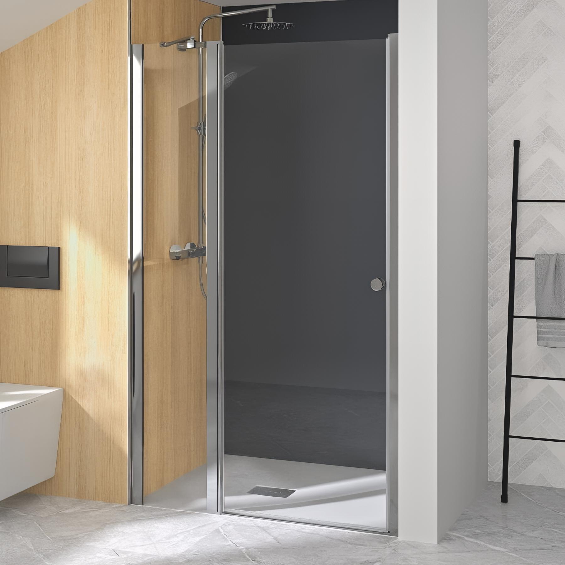 Paroi Supra Porte pivotante (extérieur) sans seuiL 1,20 m chromé