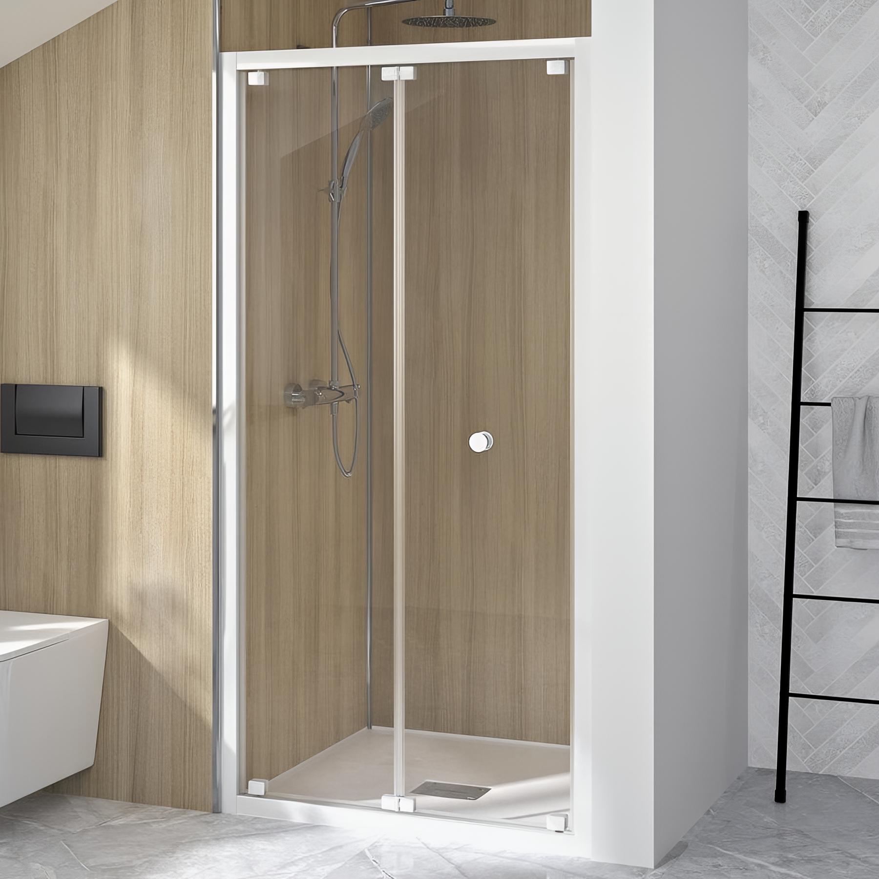 Porte de douche pliante Kinedo SUPRA L80cm H.1,90m blanc 