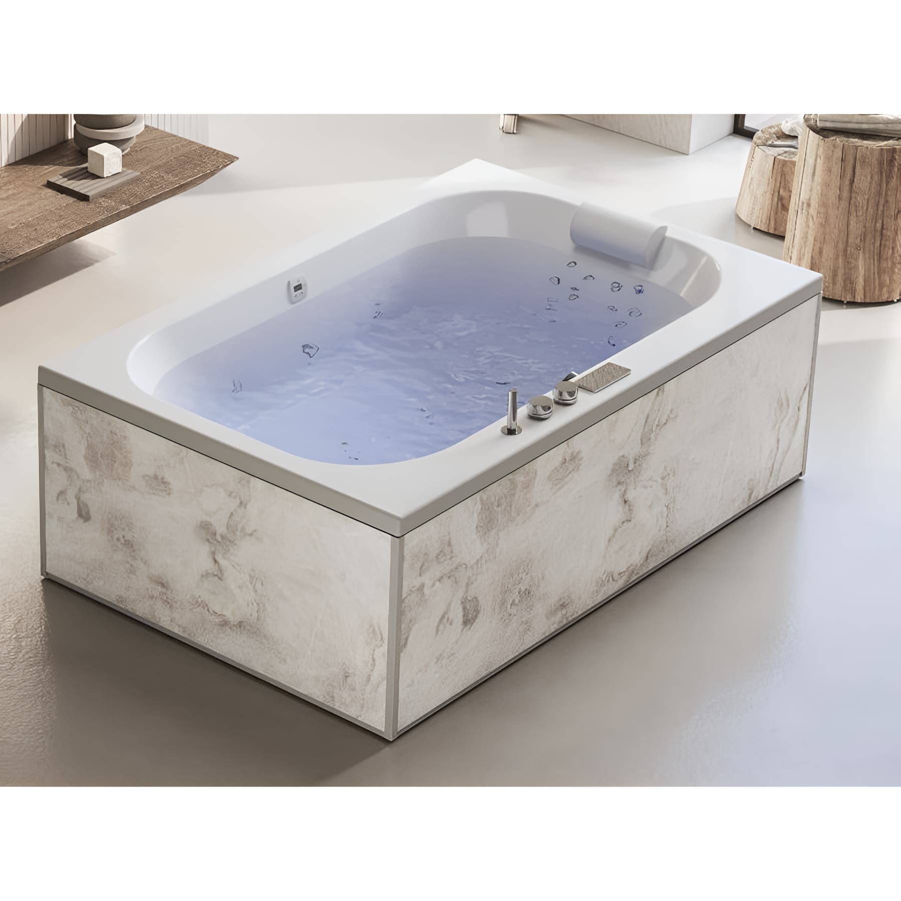 Retour de tablier acrylique Biocryl coloris Albatre largeur 70cm pour baignoires KINEDO sauf STAR et SAMBA