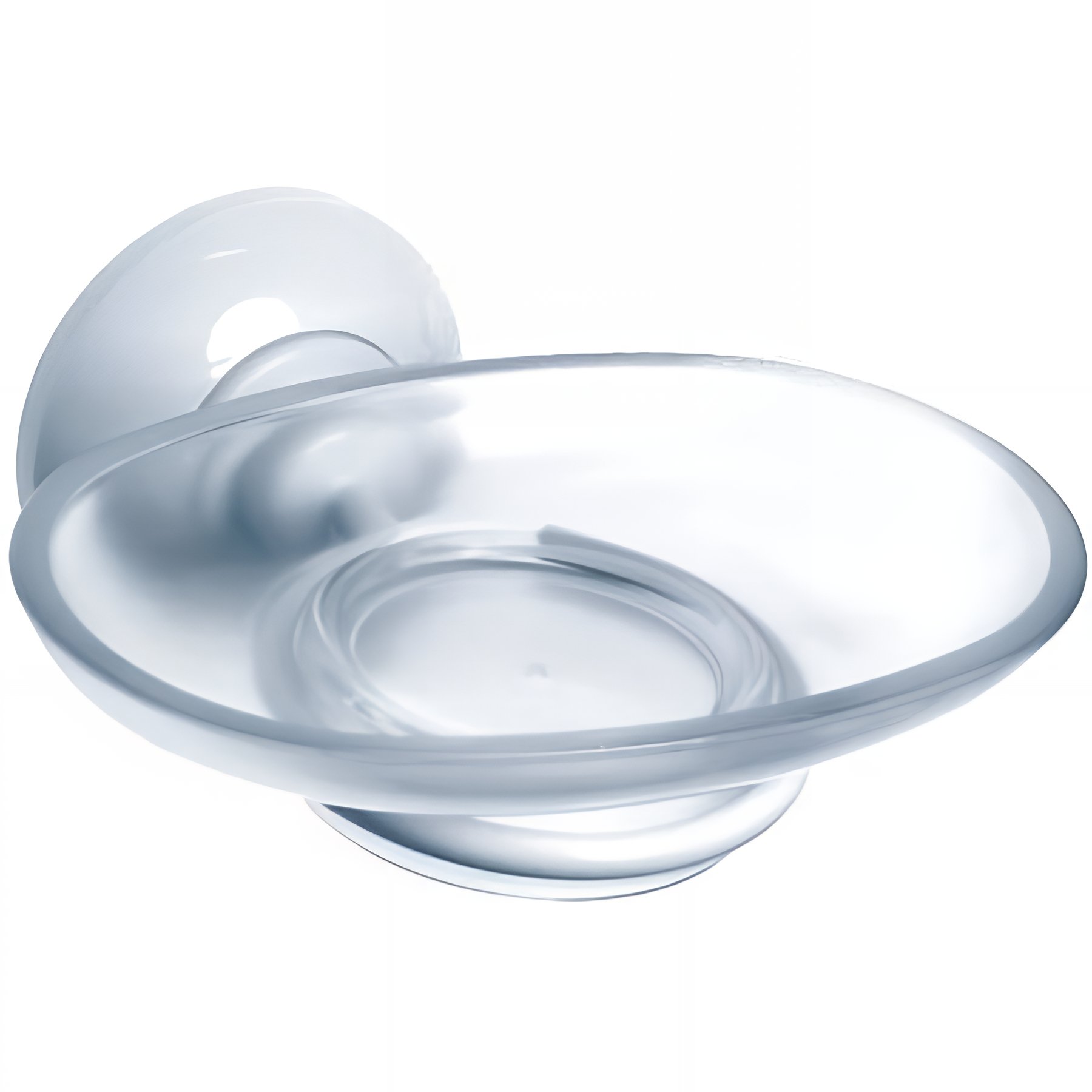 Porte-savon Gamme PRO PELLET mural 120x150 mm savonnière résine translucide acier blanc Ø 25 mm