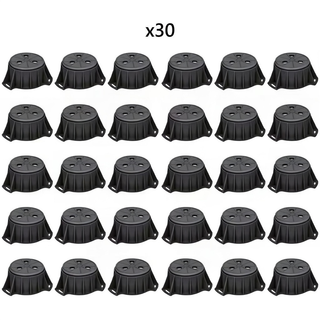 Pack de 30 pieds réglables 7 à 11cm pour receveurs en grès, acrylique, composite et pierre naturelle tous modèles